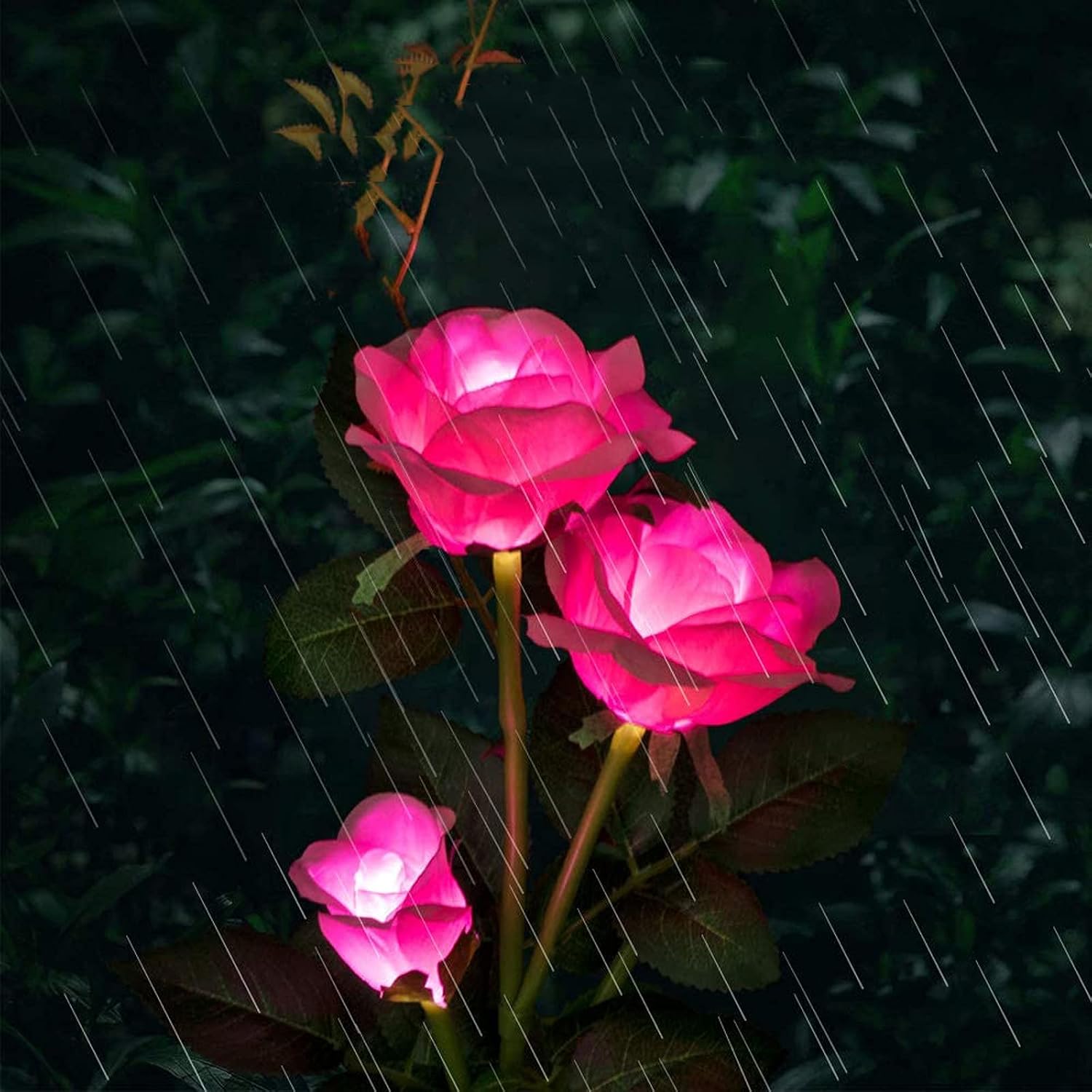Detalle 2 de XVZ Solarleuchten Garten Rosa 2er Set