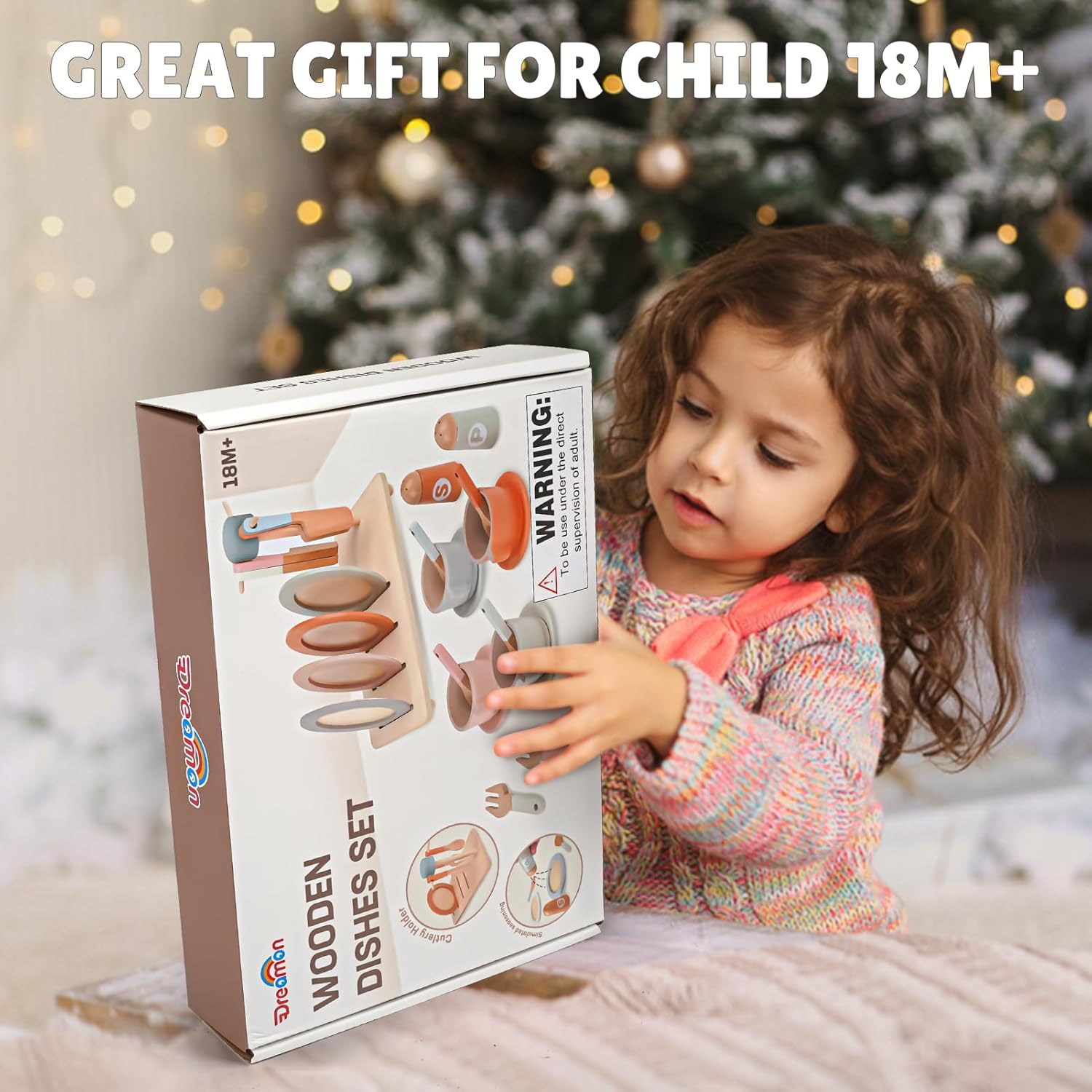 Thumbnail 5 de Dreamon Wooden Tea Set for Toddlers (27 pcs) – Pink play kitchen accessories