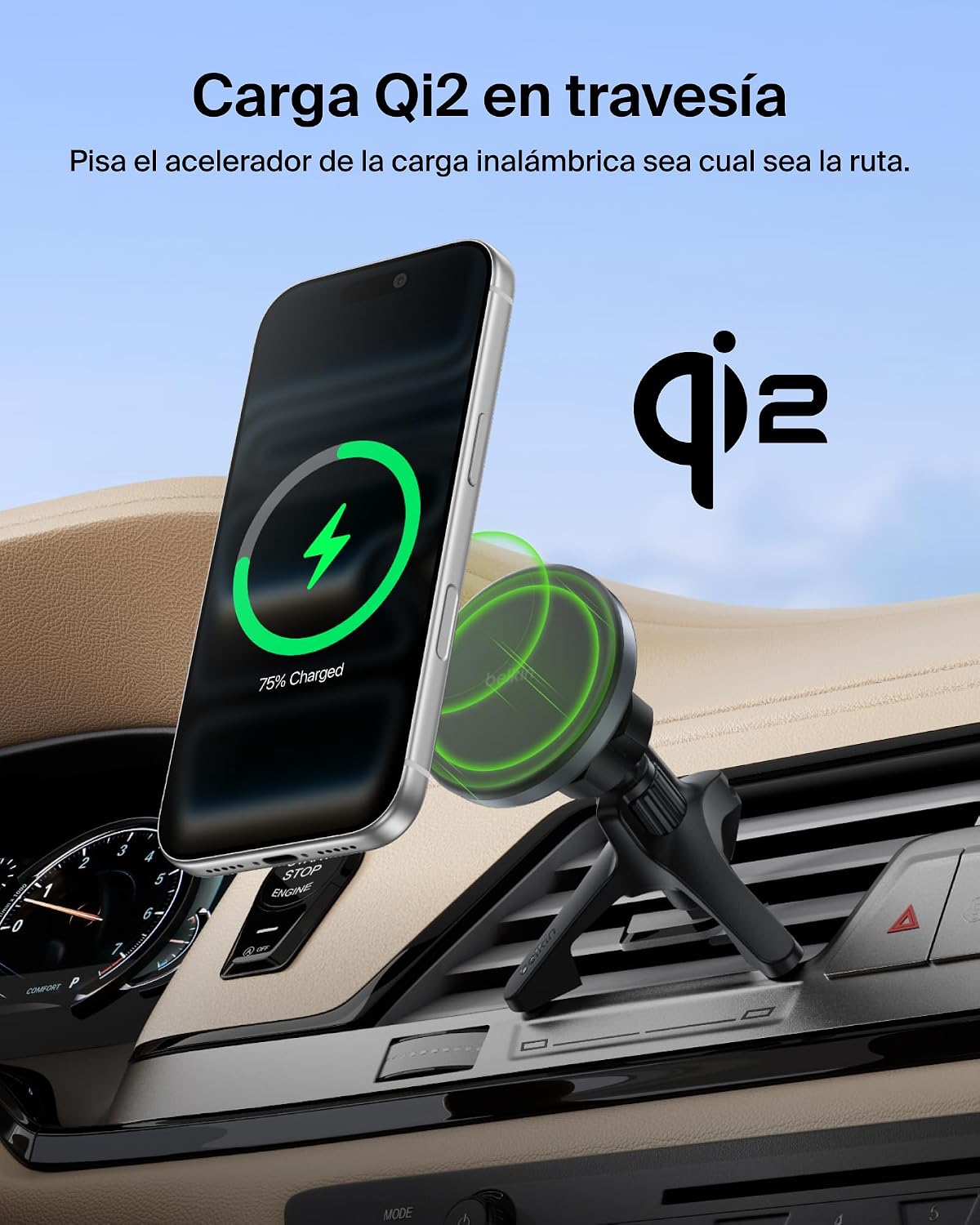 Detalle 2 de Belkin Cargador Coche Carga Rápida