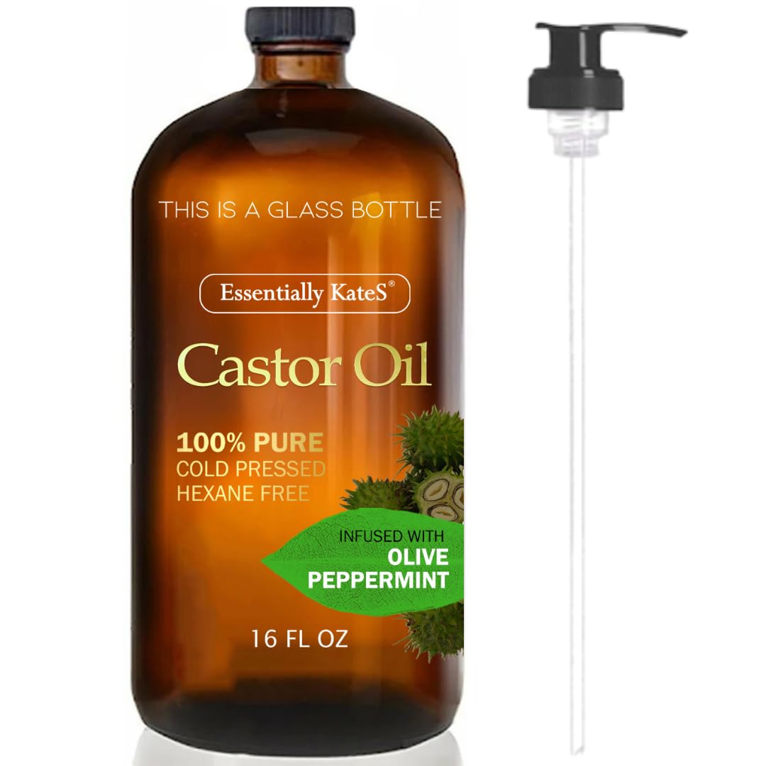 Thumbnail 5 de Essentially KateS Castor Oil 16 fl oz (Amber Glass Bottle) — 100% Pure, Cold-Pressed, Hexane-Free
