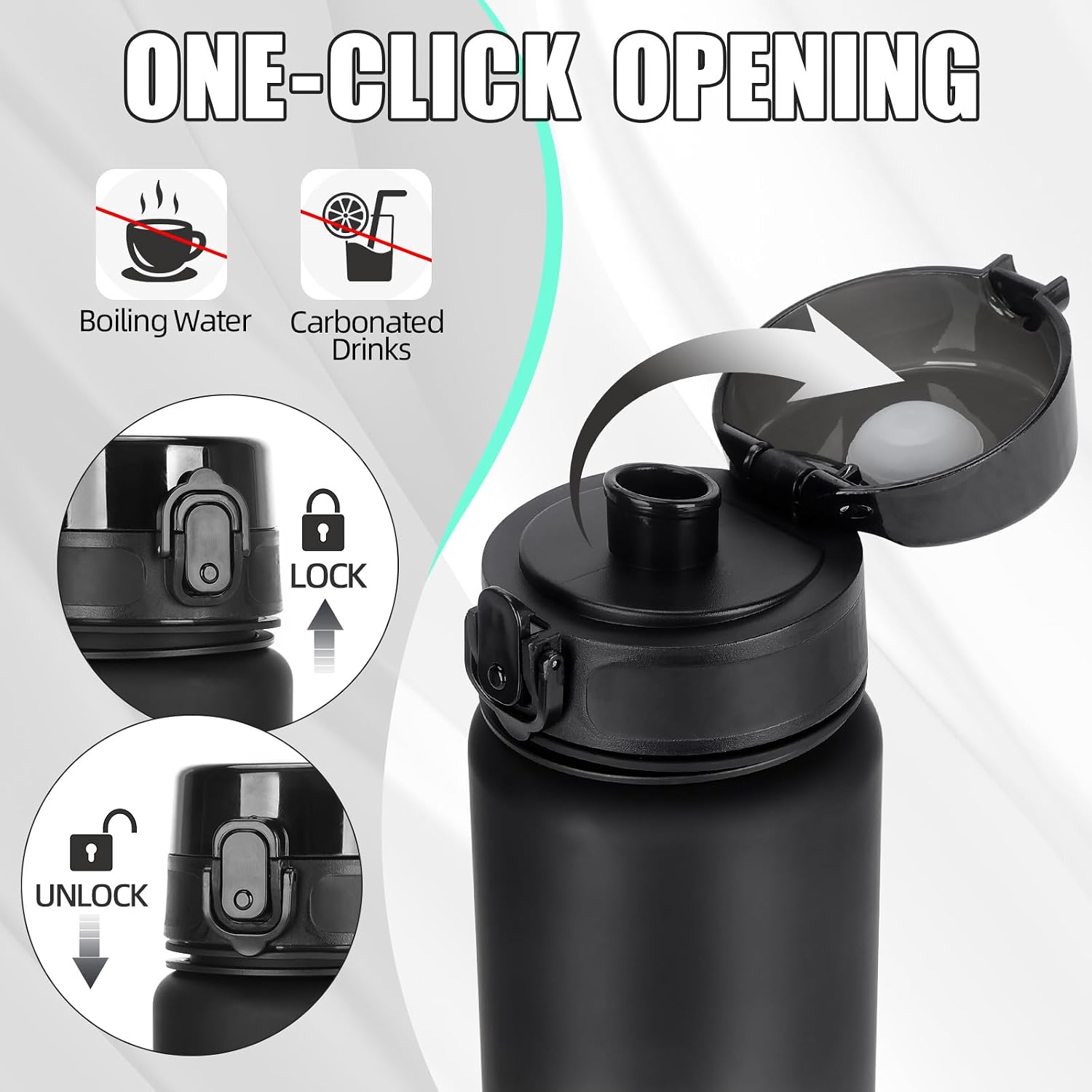 Detalle de Gobravio 1L sports water bottle