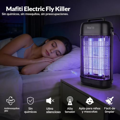 Detalle de Mafiti Matamoscas Eléctrico con Luz UV 20W | Trampa interior eficaz para moscas y otros insectos