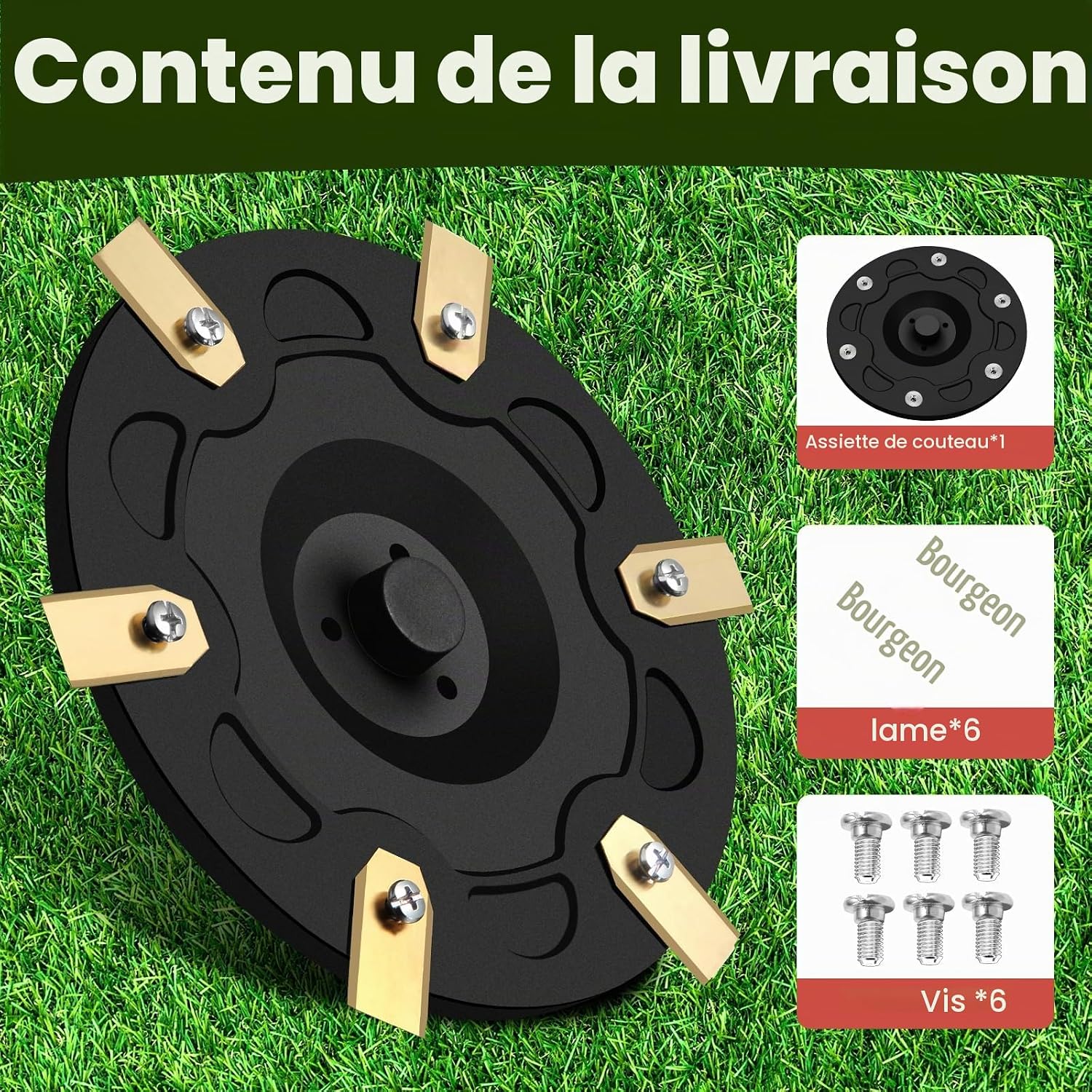 Thumbnail 4 de Plate-i105E-Navimow vervangmesschijf met 6 titanium messen voor Segway Navimow