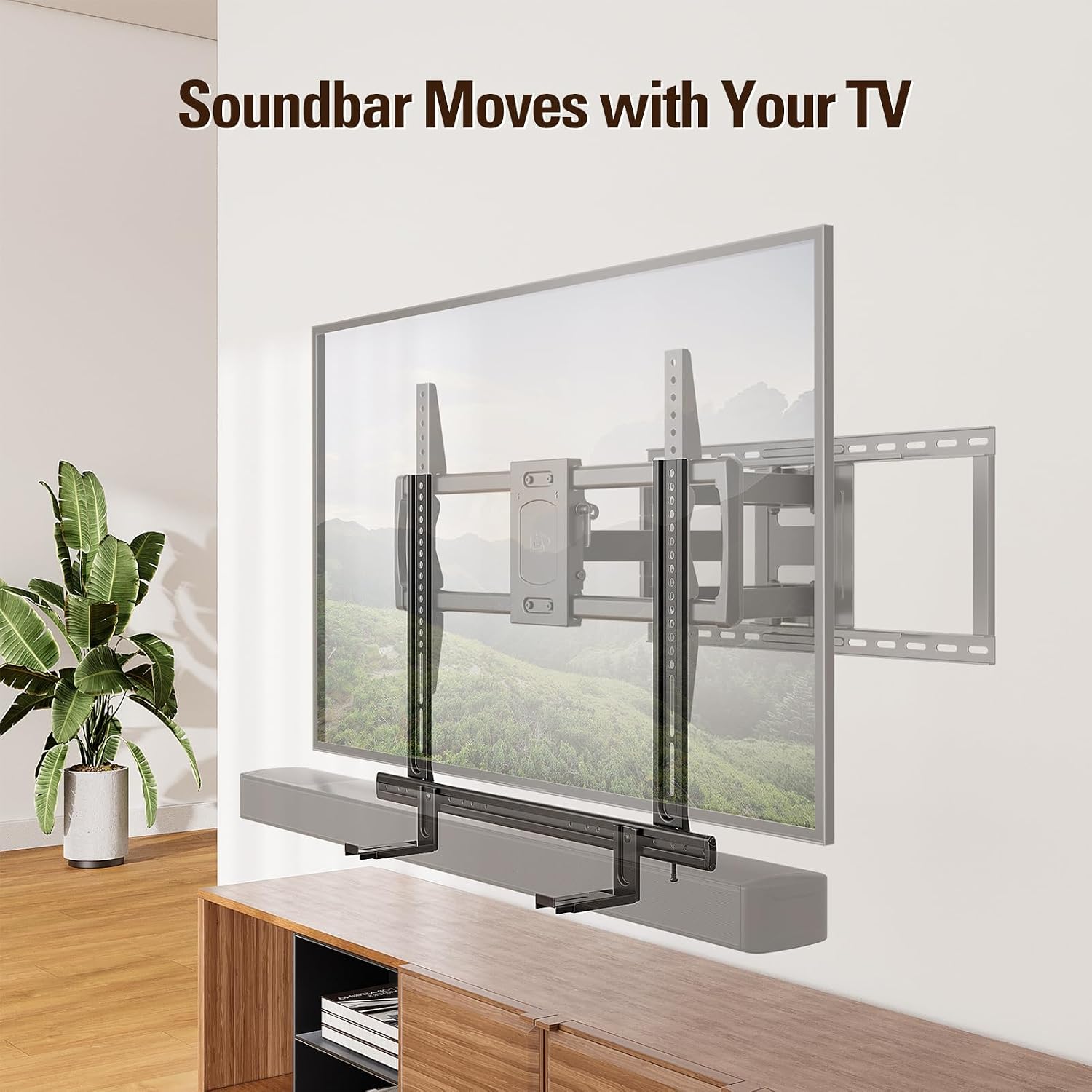 Detalle 2 de Mounting Dream MD5428 Soundbar Mount, Adjustable Holder, Up to 26.5 lb