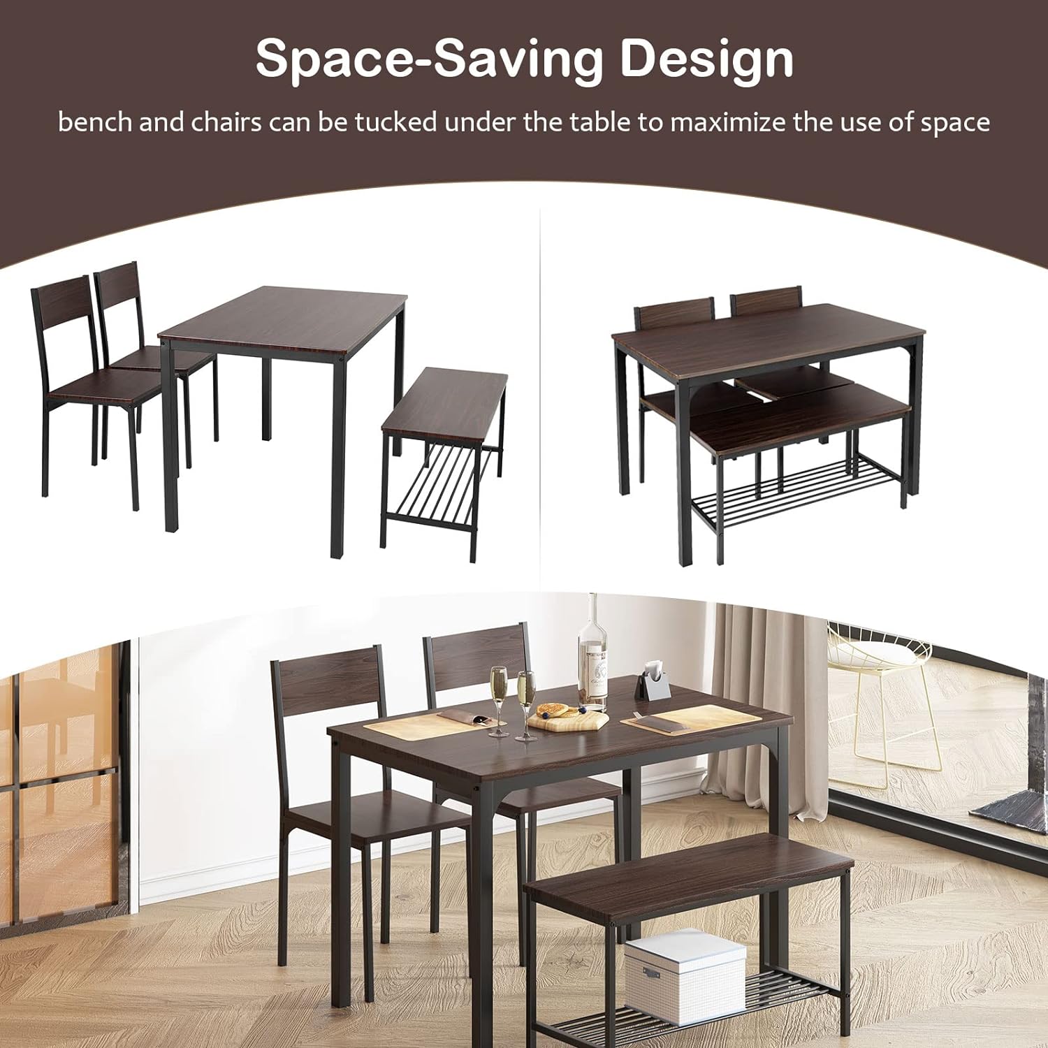 Thumbnail 4 de SDHYL dining table set with metal legs