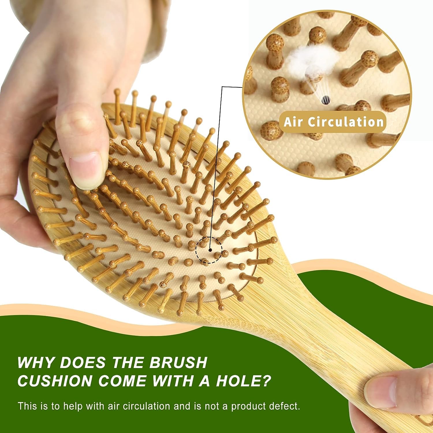 Thumbnail 1 de MRD Hair Brush Set: Bamboo Paddle Detangling 🪮