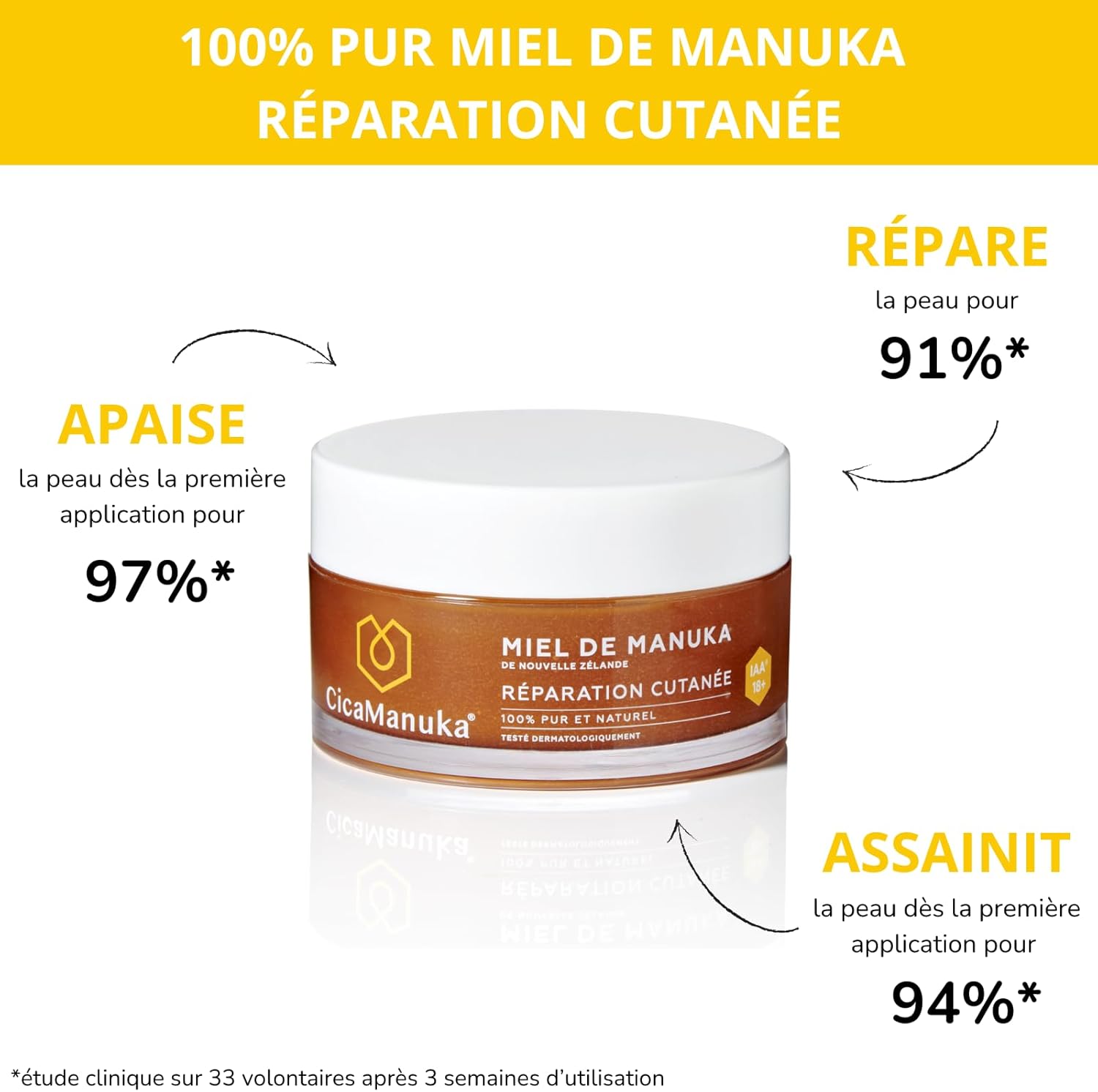 Thumbnail 4 de CICAMANUKA MIEL RÉPARATION CUTANÉE 100% MIEL DE MANUKA IAA18+ – 150 ml
