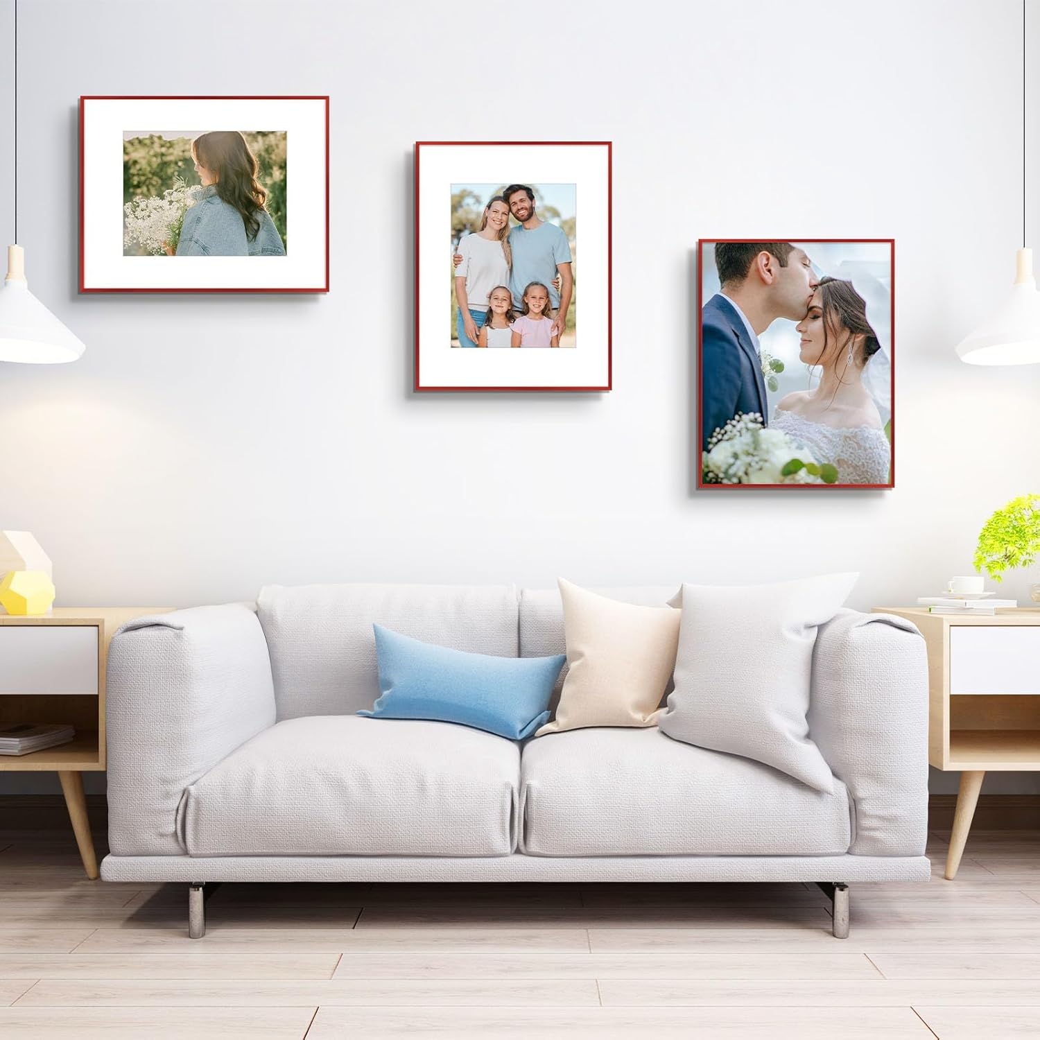 Thumbnail 2 de Golden State Art 16x20 Aluminum Frame with 11x14 Mat in Elegant Red