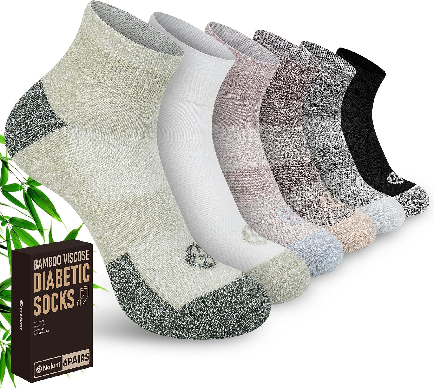 Thumbnail 6 de NOLUNT Diabetic Socks, 6-Pair Pack