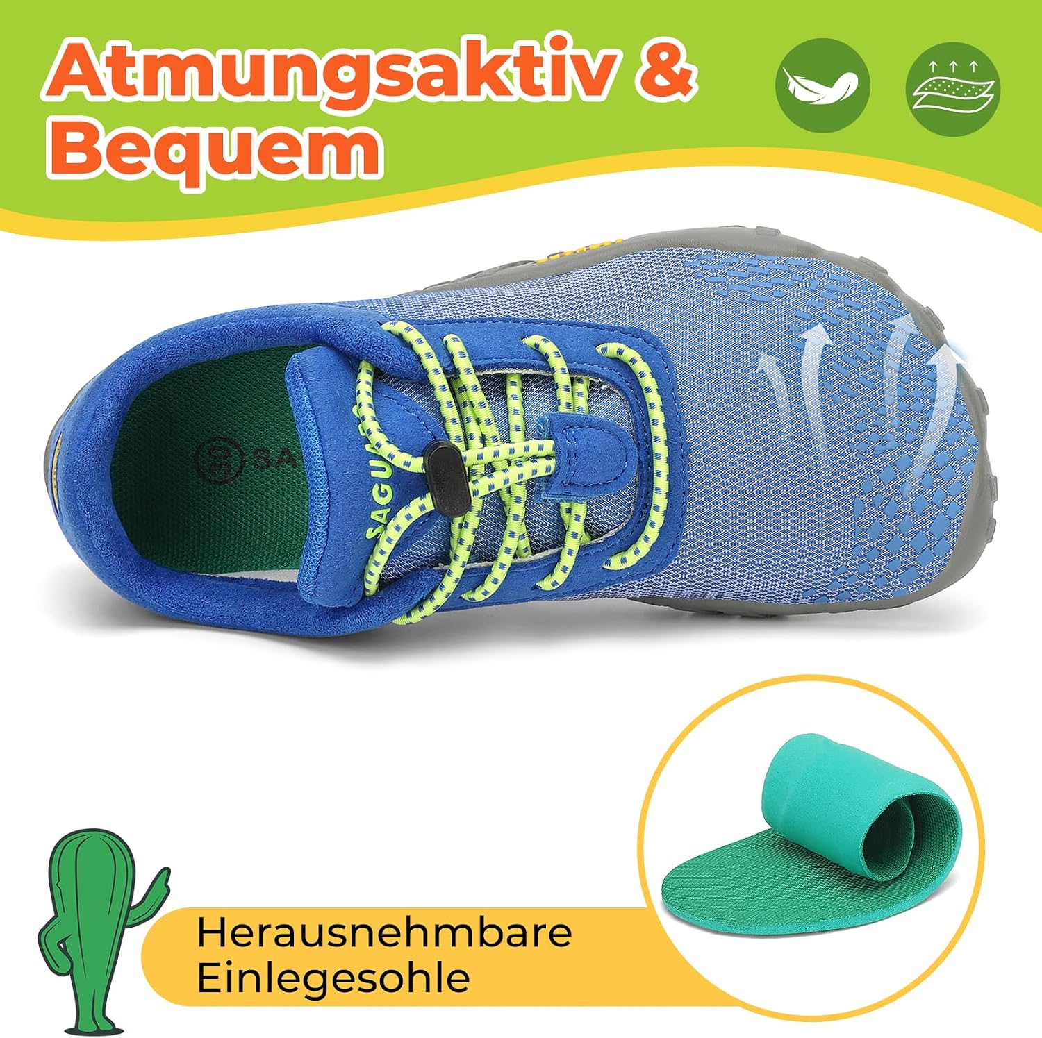 Detalle de SAGUARO Barfußschuhe Kinder Schnell trocknend 24-36