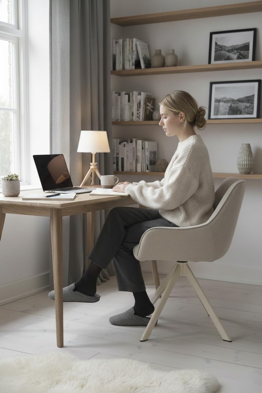 Thumbnail 6 de Goeurvant Esszimmerstühle Drehbar 6er-Set mit Armlehne – 360°-Drehstuhl aus Beige Leinen