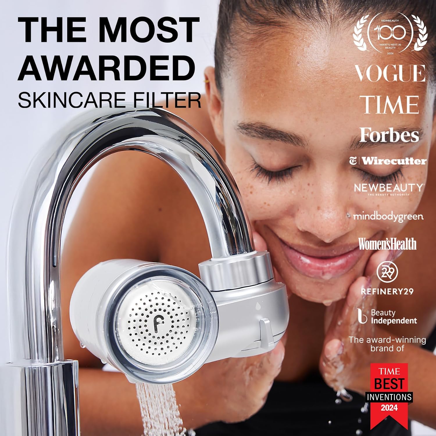Detalle 2 de Filterbaby Skincare Filter 2.0 – Bathroom Sink Filter Faucet for Skin Care (Chrome)