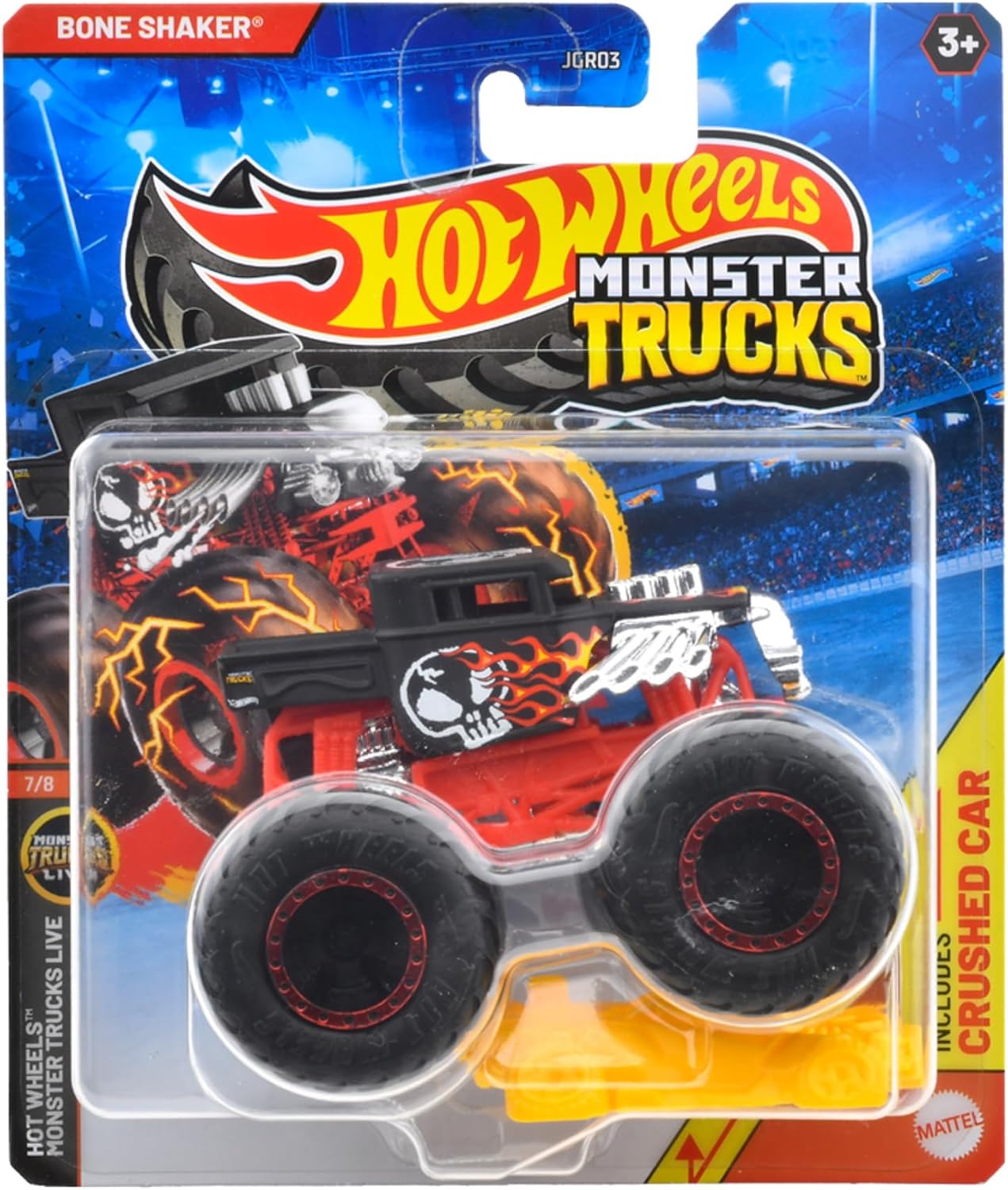 Thumbnail 4 de ホットウィール JGR03 モンスタートラック ボーン・シェイカー 1:64 クラッシュカー付き