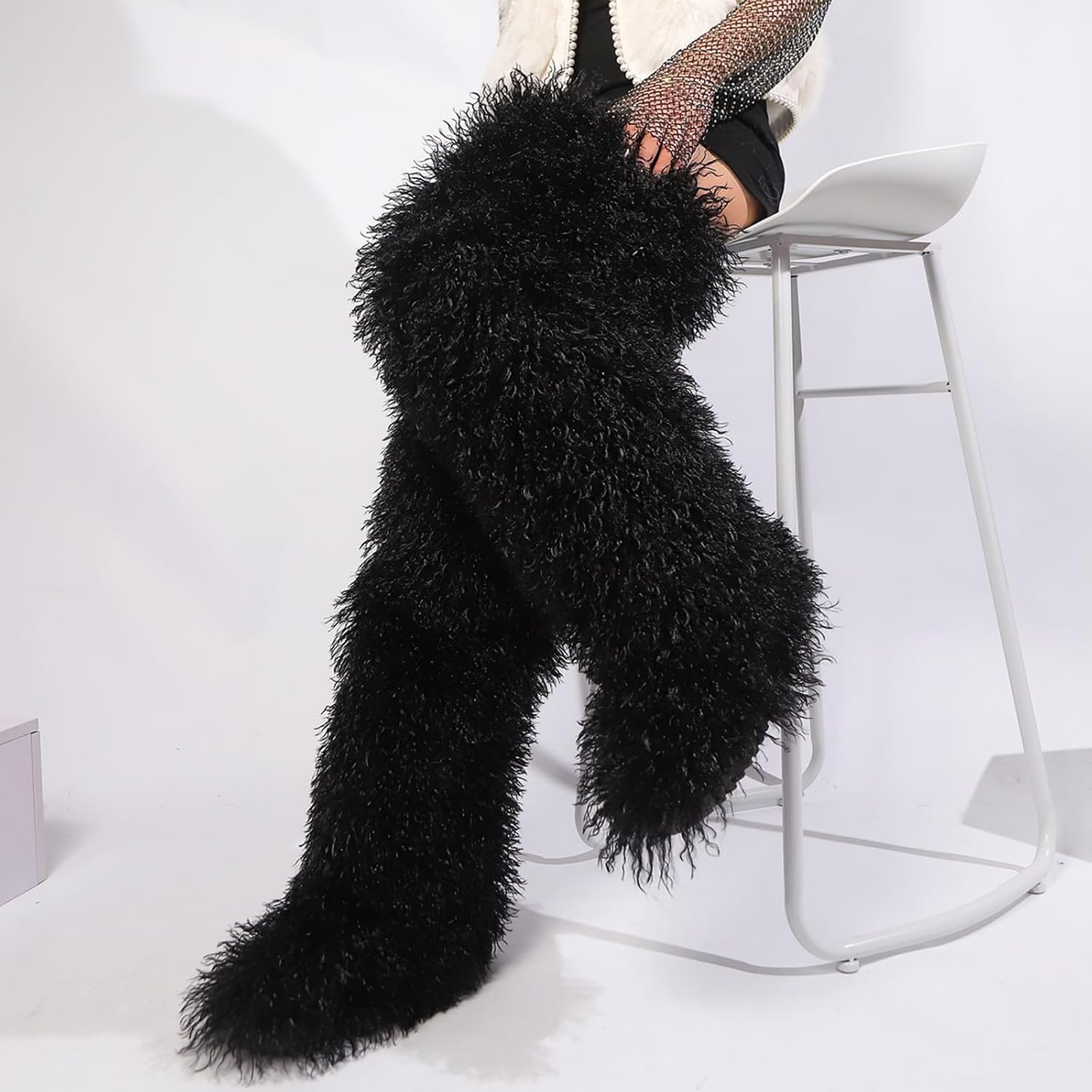 Thumbnail 1 de YFJNV Thigh High Fur Boots 1 Pair