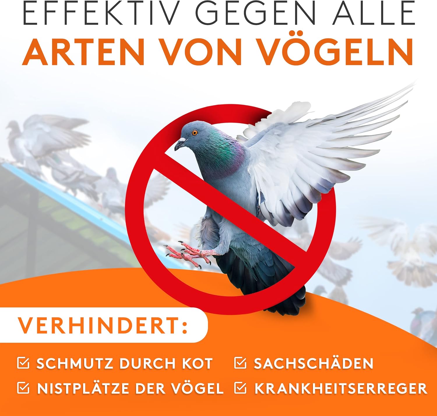 Detalle 2 de WERKTAL Gevelterminal van roestvrij staal, 3 meter met 12 vogelpinnen