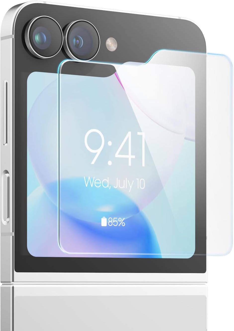 Detalle de elago Proteggi Schermo in Vetro Flessibile con finestra per Samsung Galaxy Z Flip 7 FE / Z Flip 6 / Z Flip 5