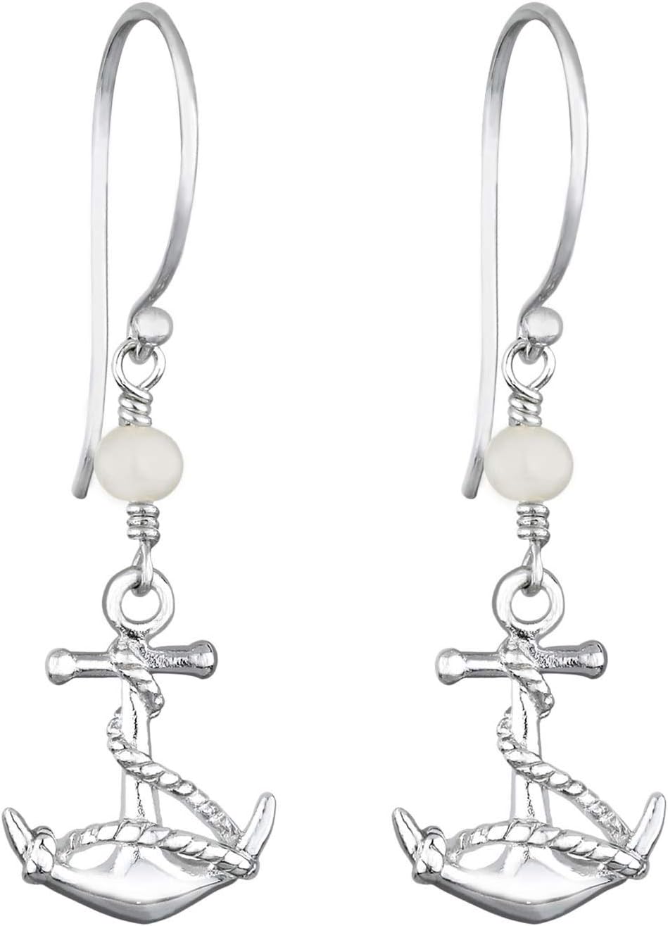 Detalle de Elli Ohrringe Damen Anker Anhänger Silber 925