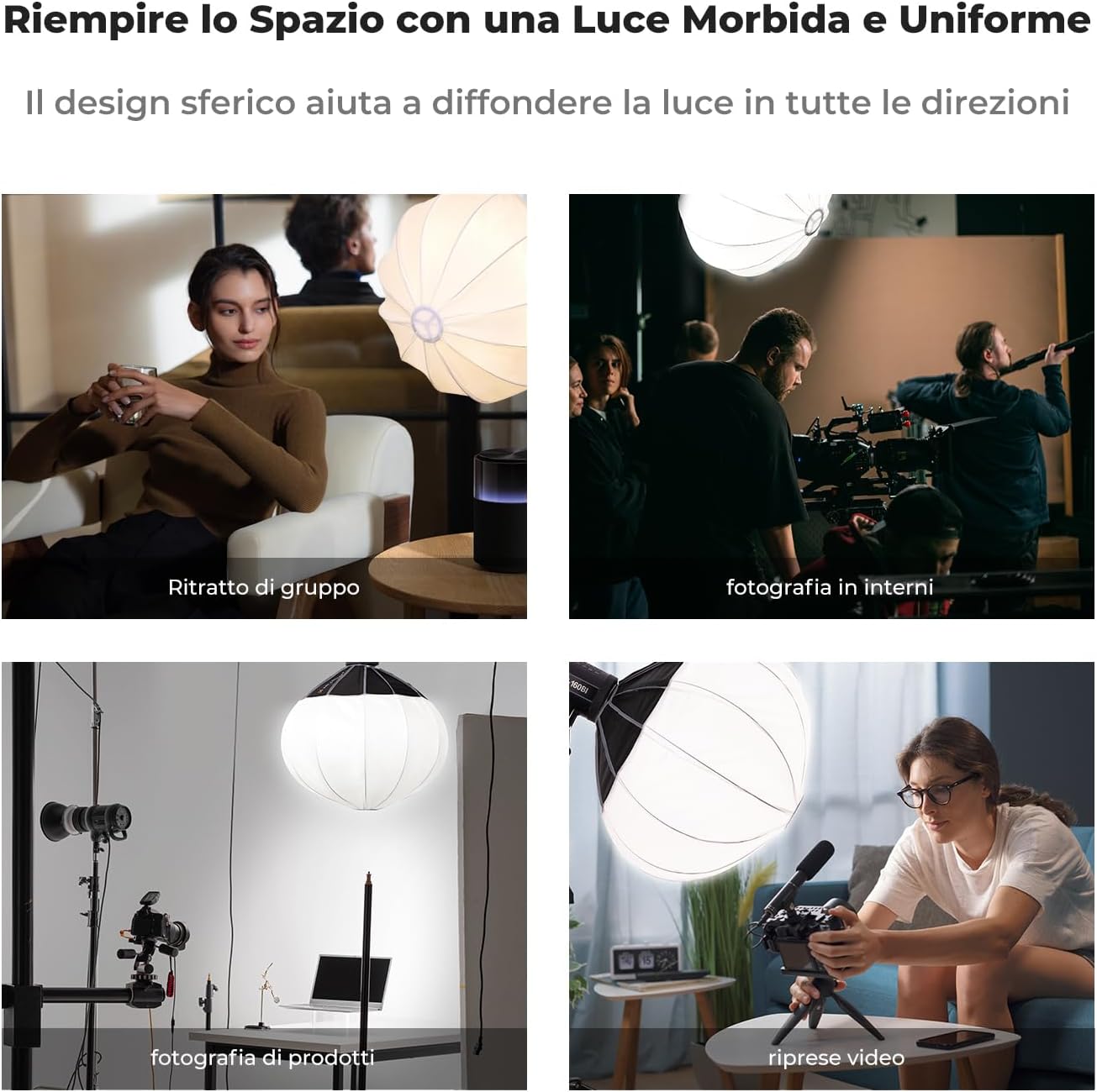 Thumbnail 2 de K&F CONCEPT Lantern Softbox 65 cm/26'' con attacco Bowens – rilasciamento rapido e luce diffusa a 360°