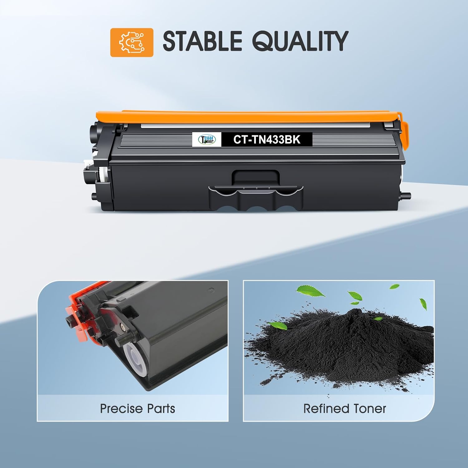Detalle de Cool Toner TN433 Black Toner Cartridge, High-Yield Twin Pack