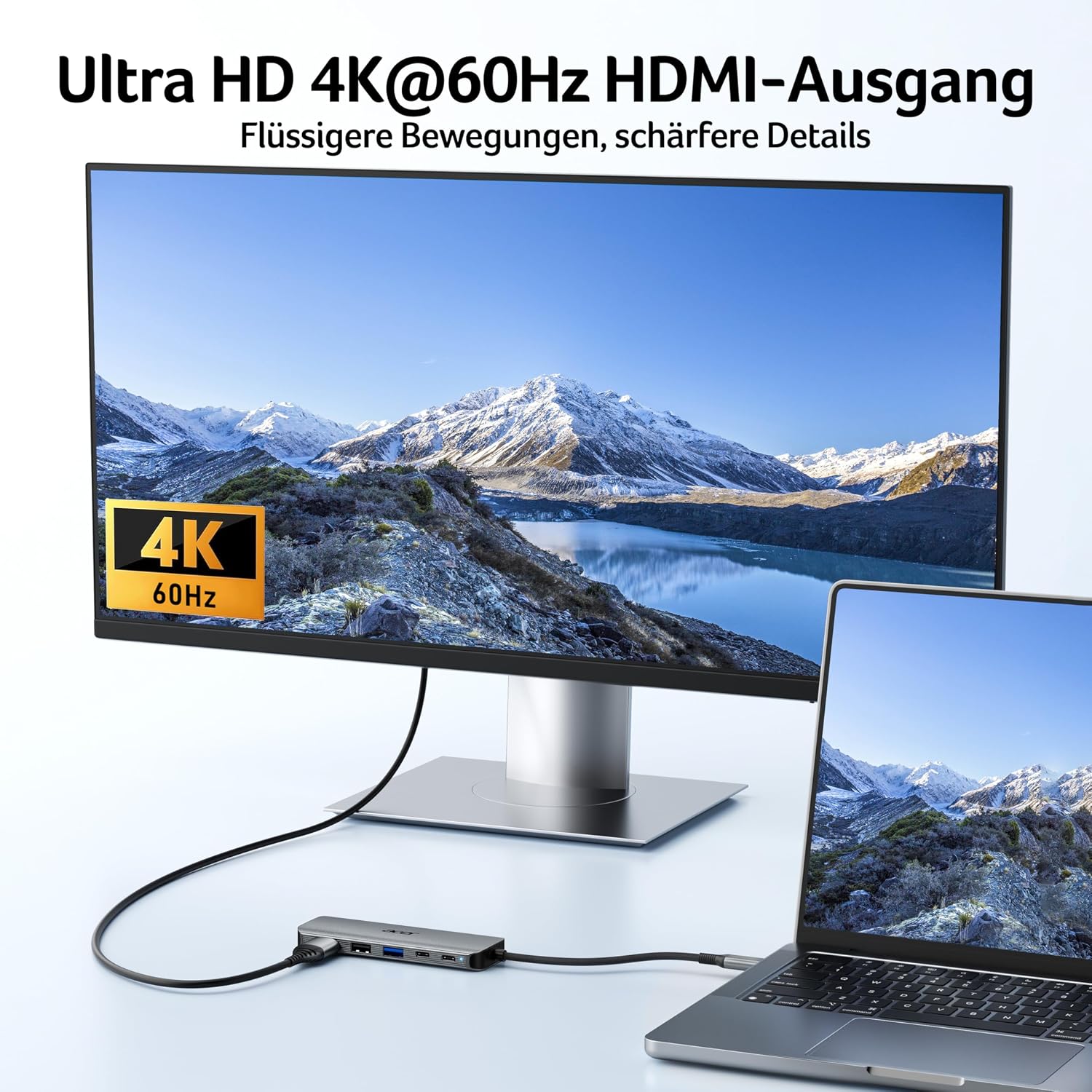 Thumbnail 2 de Acer USB-C Hub 5-in-1: 4K@60Hz, PD 100W, HDMI + USB-A/C