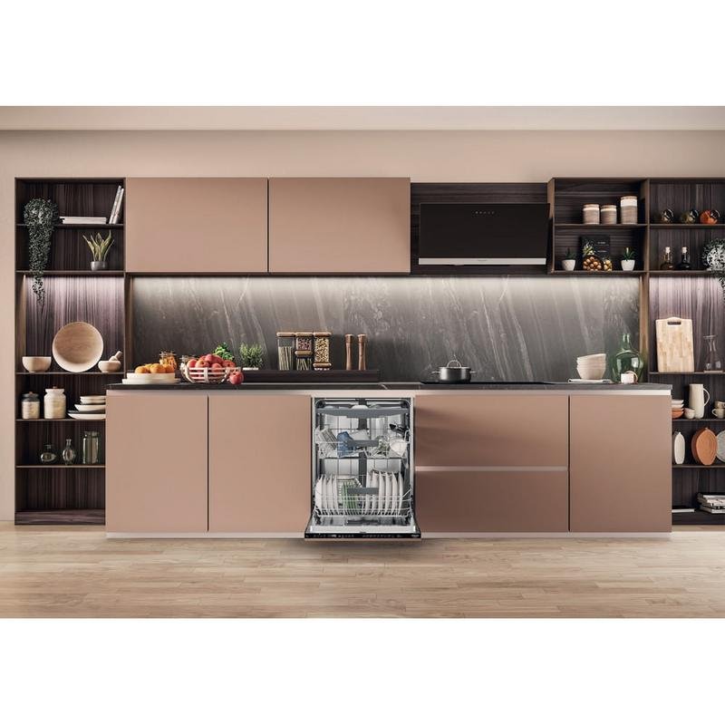 Detalle 2 de Hotpoint HA6IB16B2M6L0: lavavajillas integrado de 60 cm para 16 cubiertos, bajo consumo y 38 dB