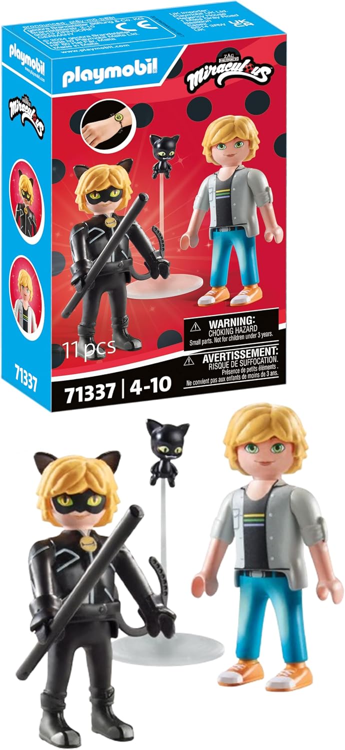 Detalle de PLAYMOBIL Miraculous 4008789, zestaw 71337: Adrien i Czarny Kot z Plaggiem