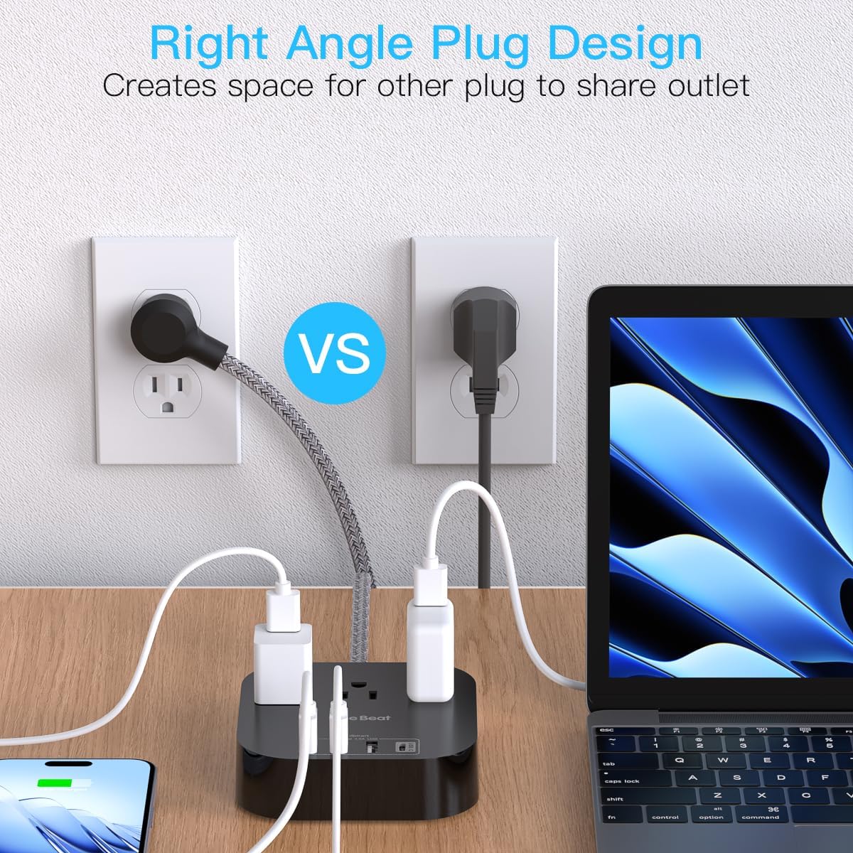 Thumbnail 3 de One Beat Power Strip 22.5W USB-C Charging Station 🔌
