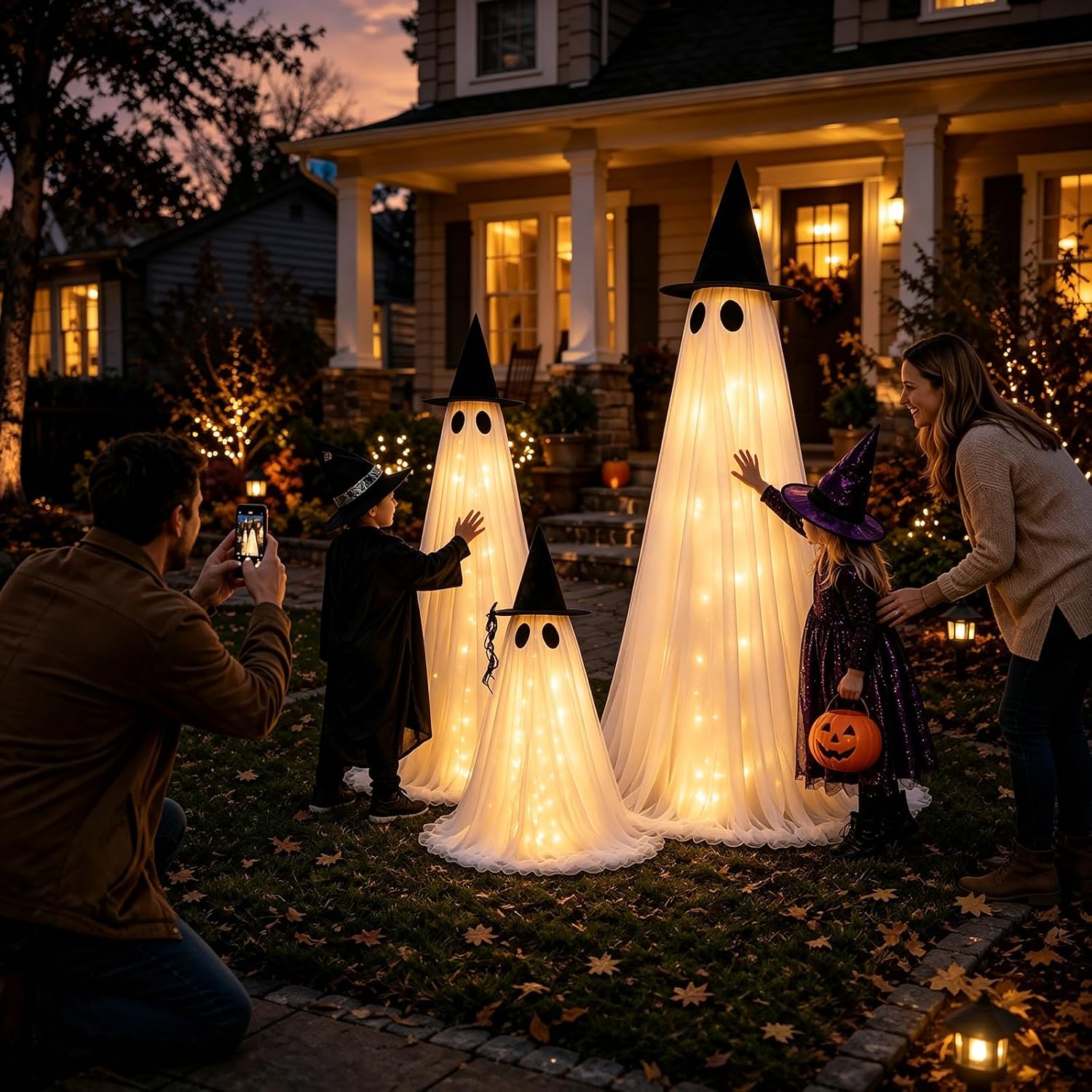 Detalle 2 de Halloween Ghost Decorations, 3-Pack