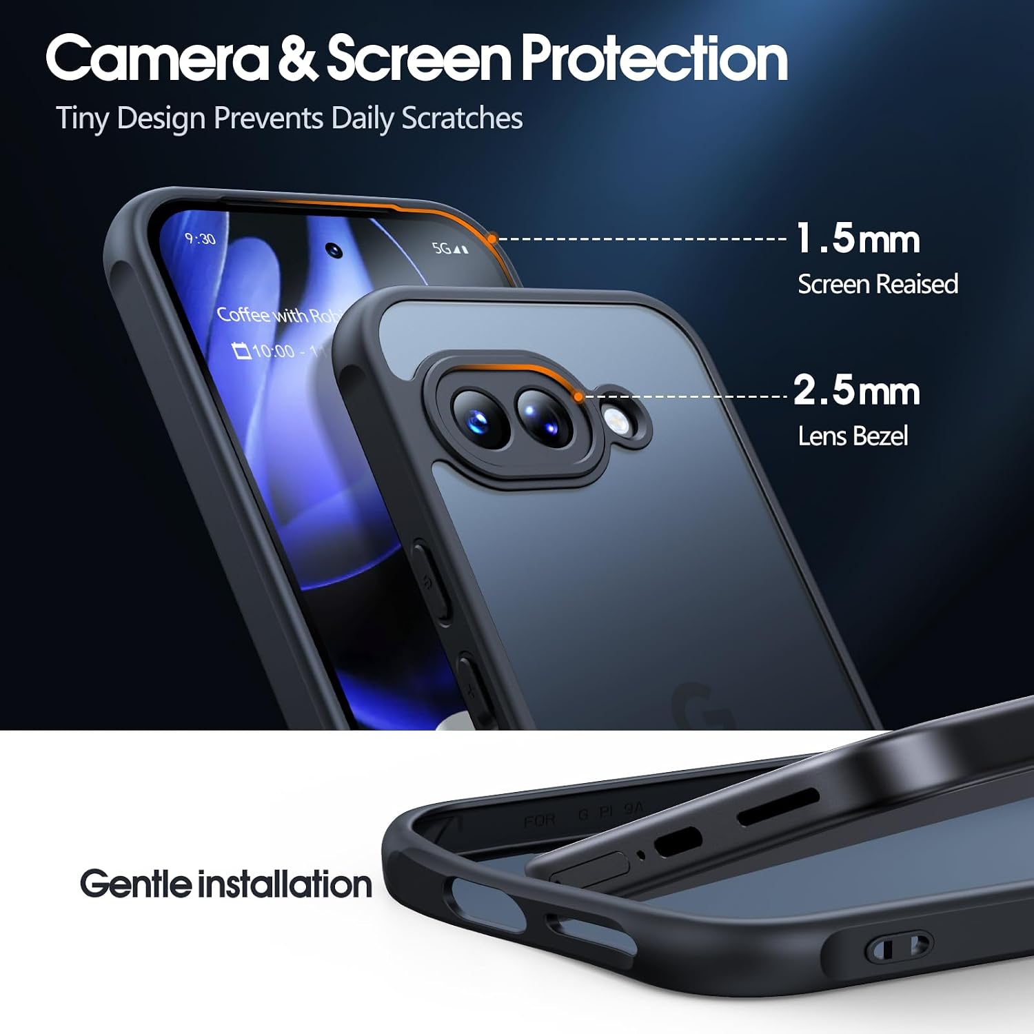 Thumbnail 4 de JAME Google Pixel 9A slim shockproof case with 2 screen protectors