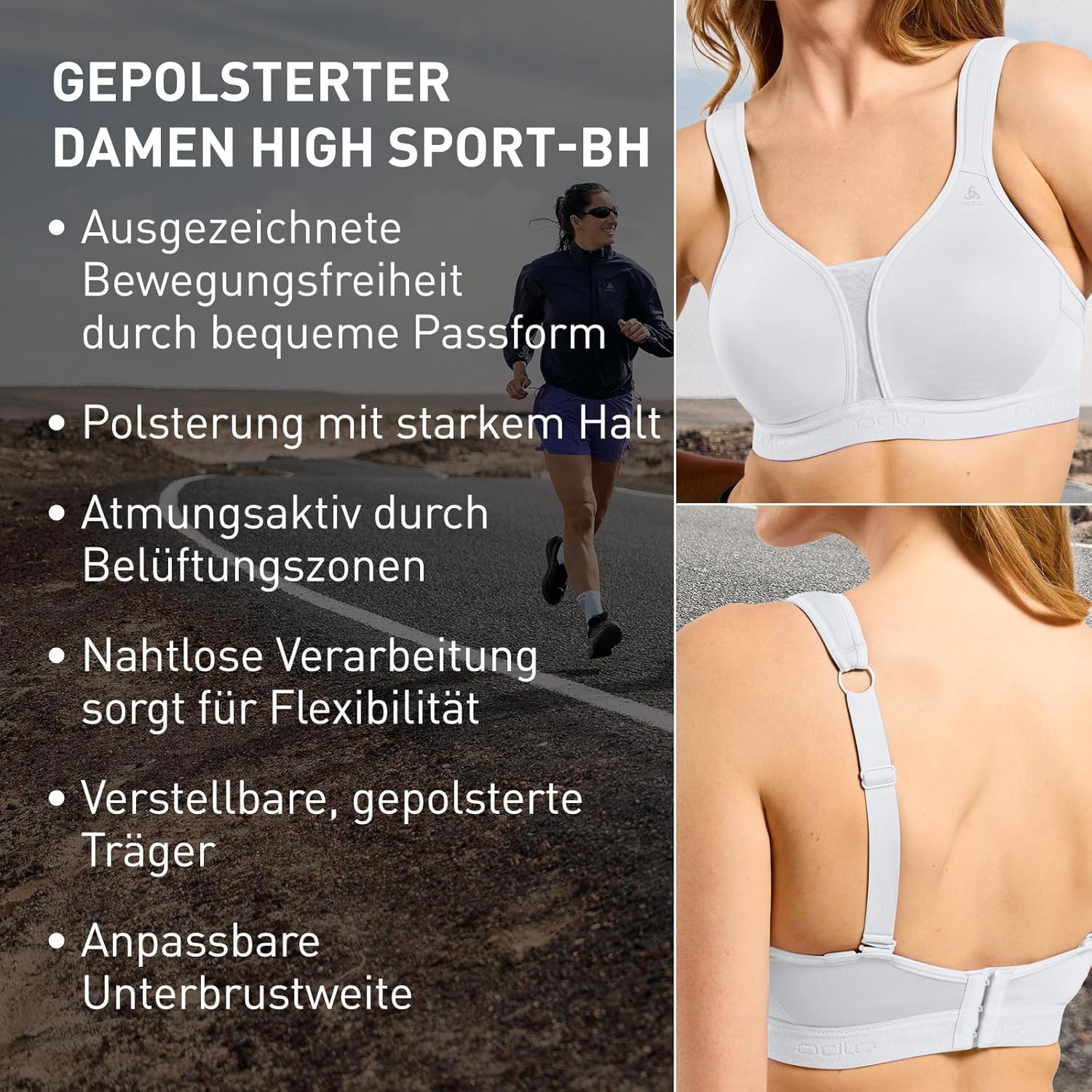 Thumbnail 4 de Odlo Sport BH Padded High I Damen-Sports-BH mit starkem Halt