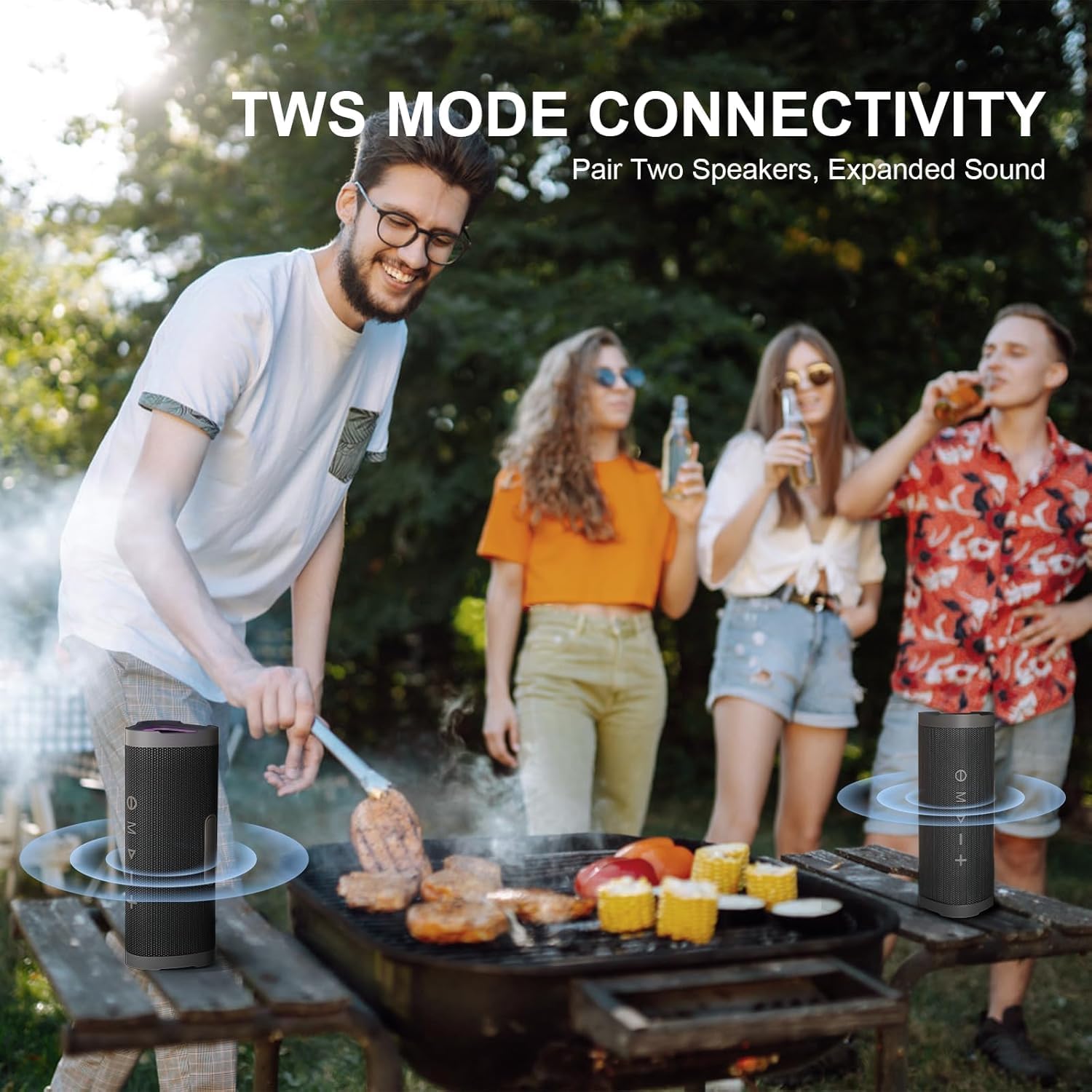 Thumbnail 4 de Vanzon Bluetooth Speakers (TWS) — Wireless Portable 24W Stereo Sound, IPX7, 24H Playtime