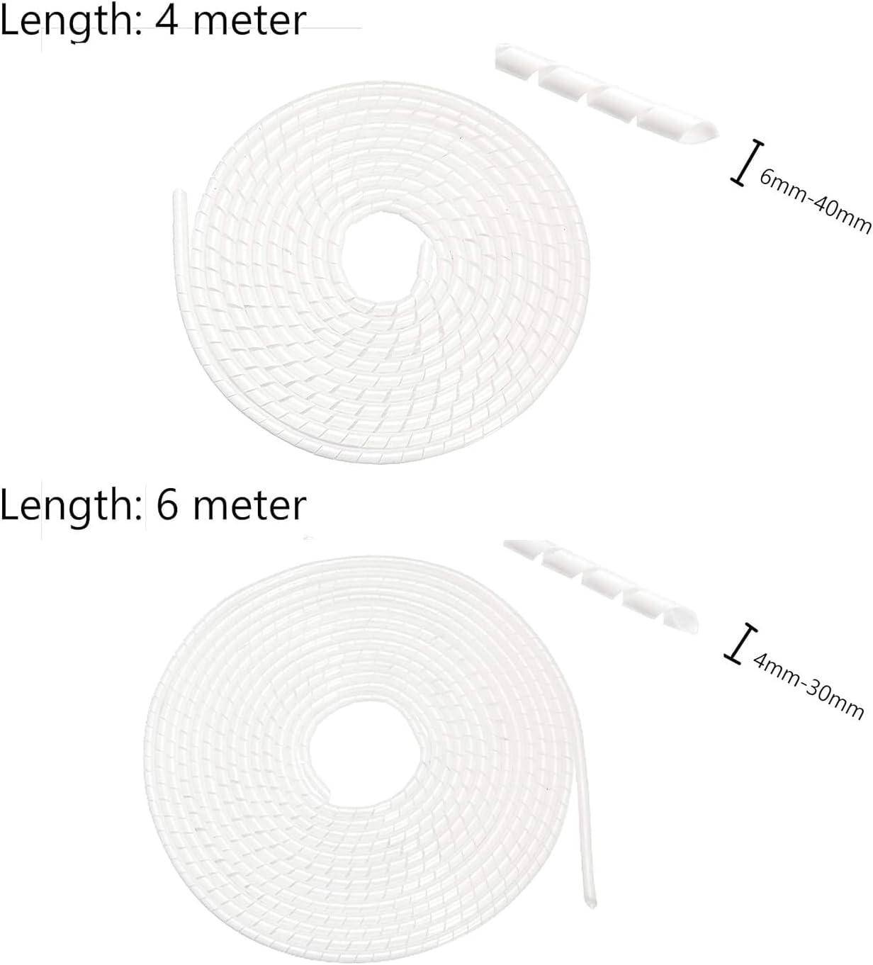 Thumbnail 4 de Amazon Basics Cable Tidy Sleeve (10 m, White) for bundling and protecting cords from pets