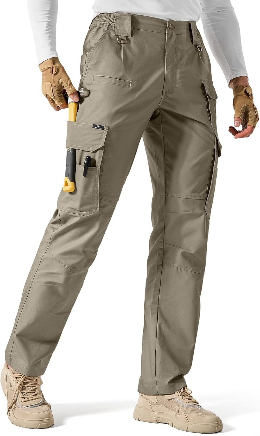Detalle de IGOLUMON Work Trousers Men Cargo Trousers – 14-Pocket Stretch Fit