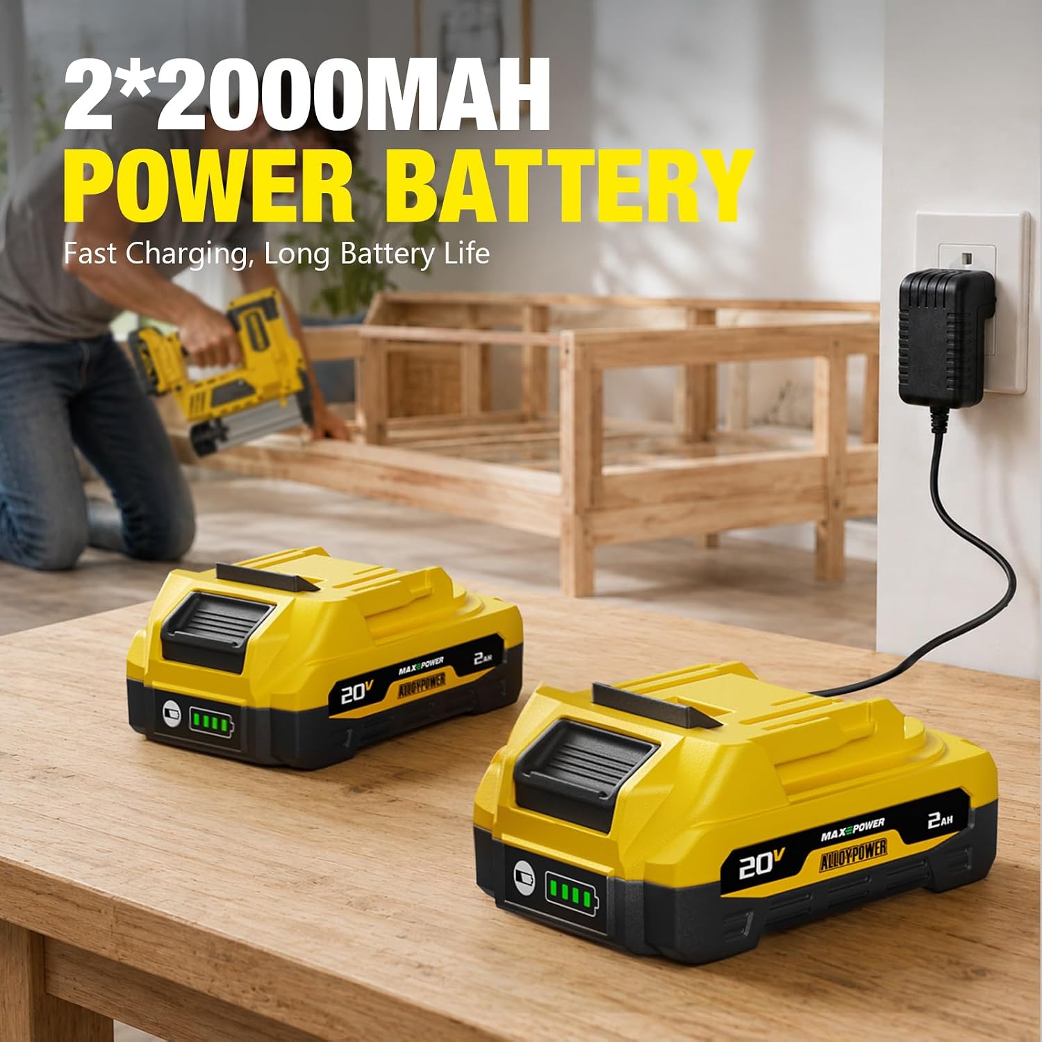 Thumbnail 5 de ALLOY POWER 20V Cordless 18-Gauge Brad Nailer with Dual Firing Modes