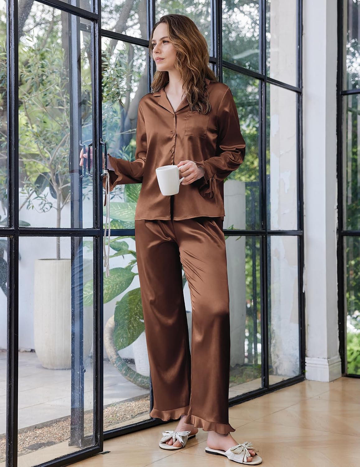 Thumbnail 6 de Ekouaer Satin Pajama Set 95% Polyester