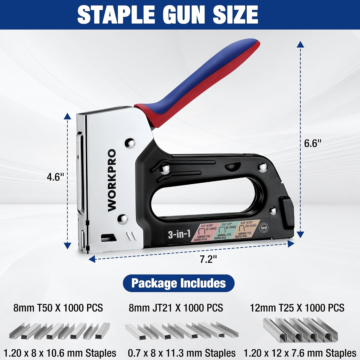 Thumbnail 2 de WORKPRO Upholstery Staple Gun, 3-in-1