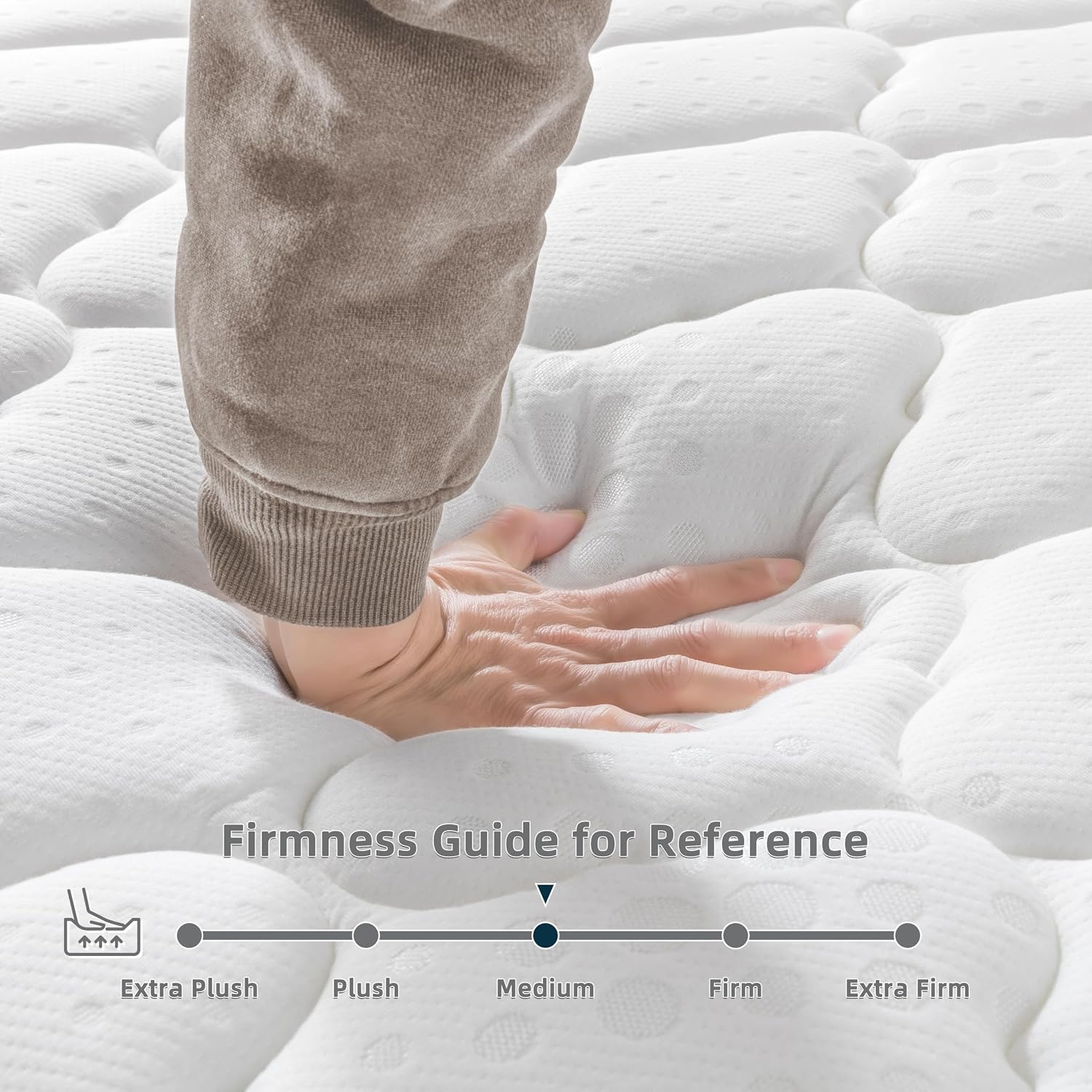 Detalle de Vesgantti 10.3 Inch Hybrid Single Mattress 90x190cm