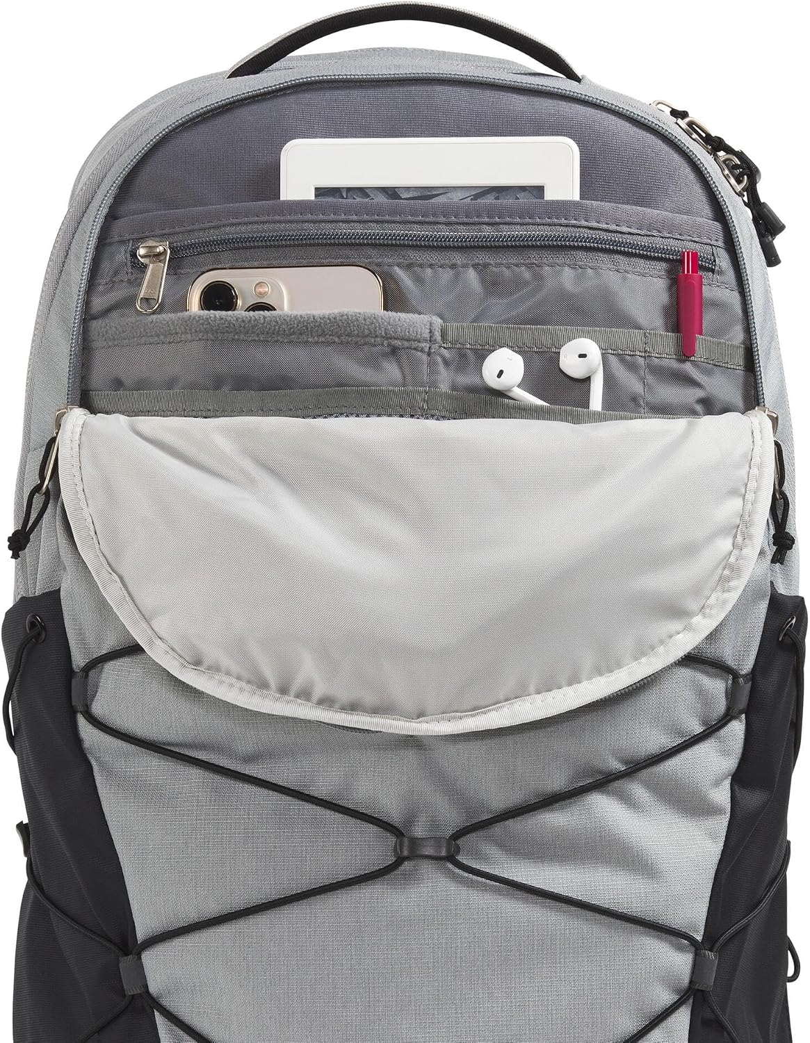 Detalle de The North Face Borealis Laptop Pack - Meld Gy Dk Hth / TNF Blk-NPF, OSFA