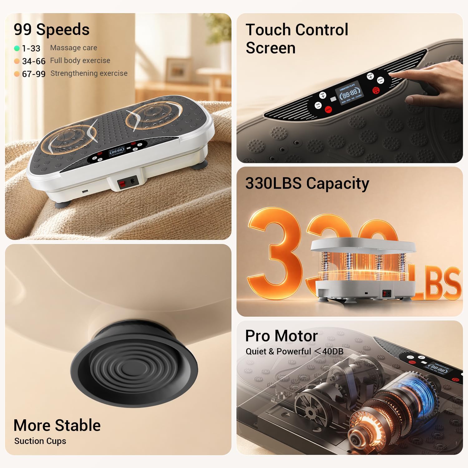 Detalle 2 de Vibration Plate Exercise Machine: Full Body Shaker for Home Use