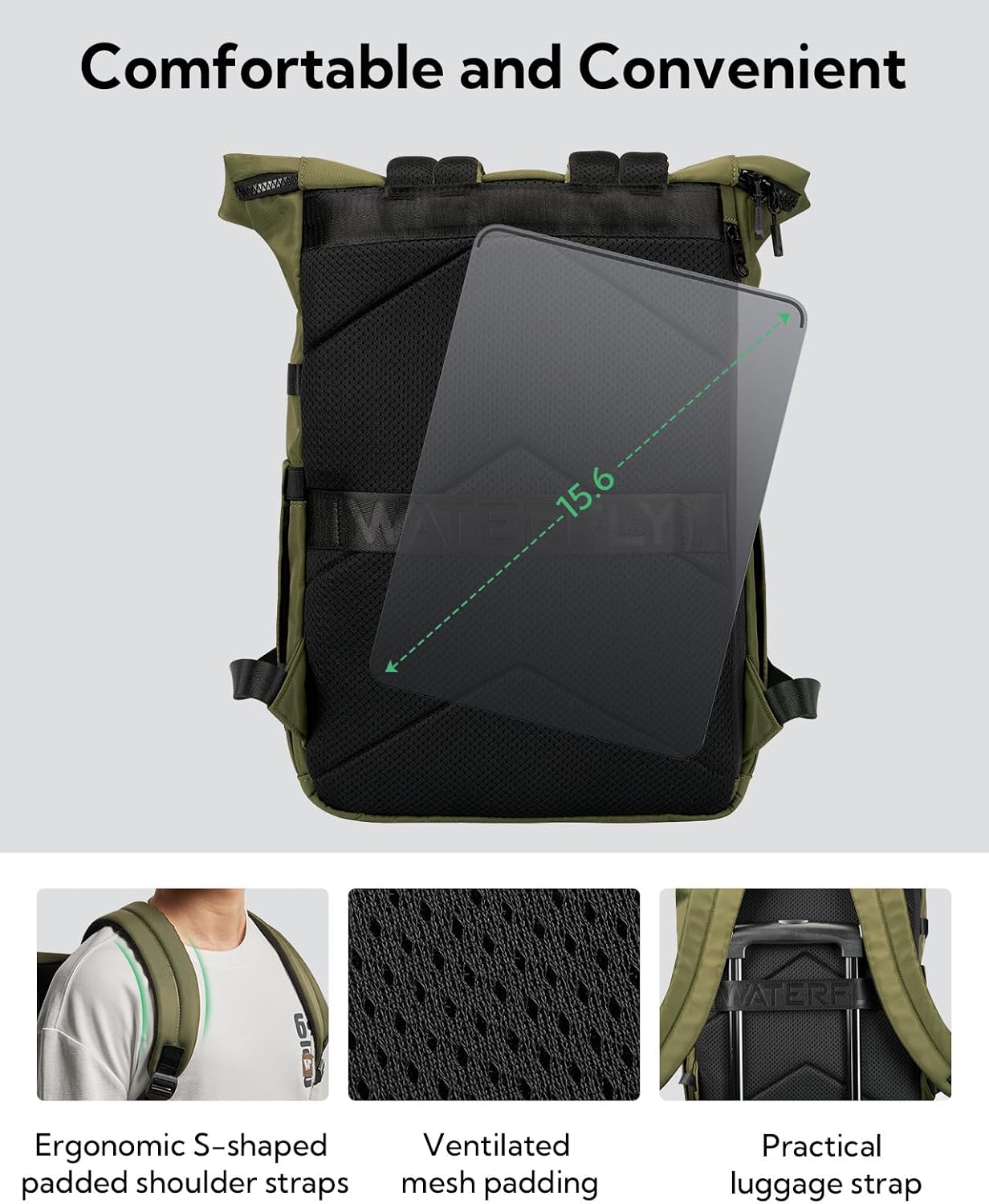 Thumbnail 4 de Waterfly Roll Top Backpack Rucksack