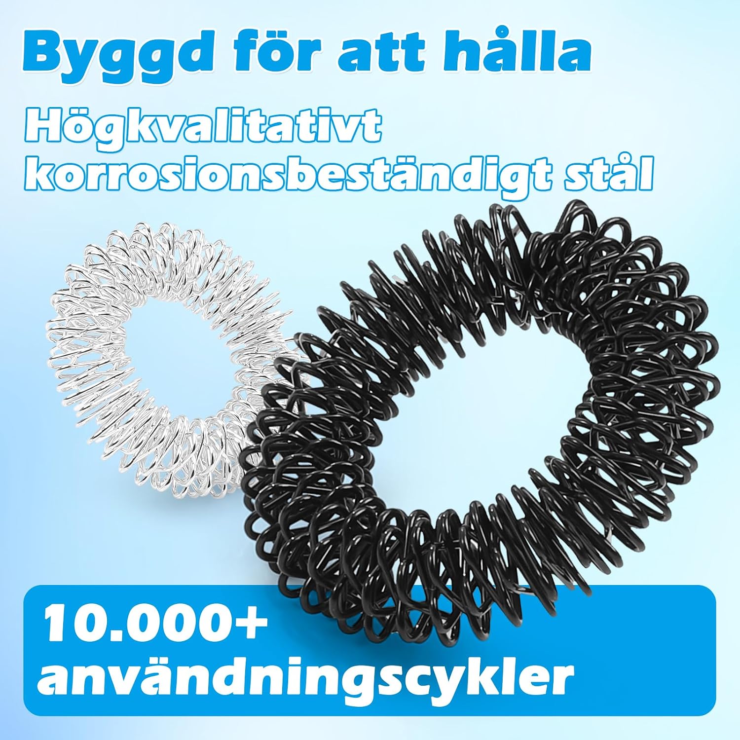Detalle 2 de YANGTSUNG 24-pack akupressurringar, 30 mm, i stål för fingermassage