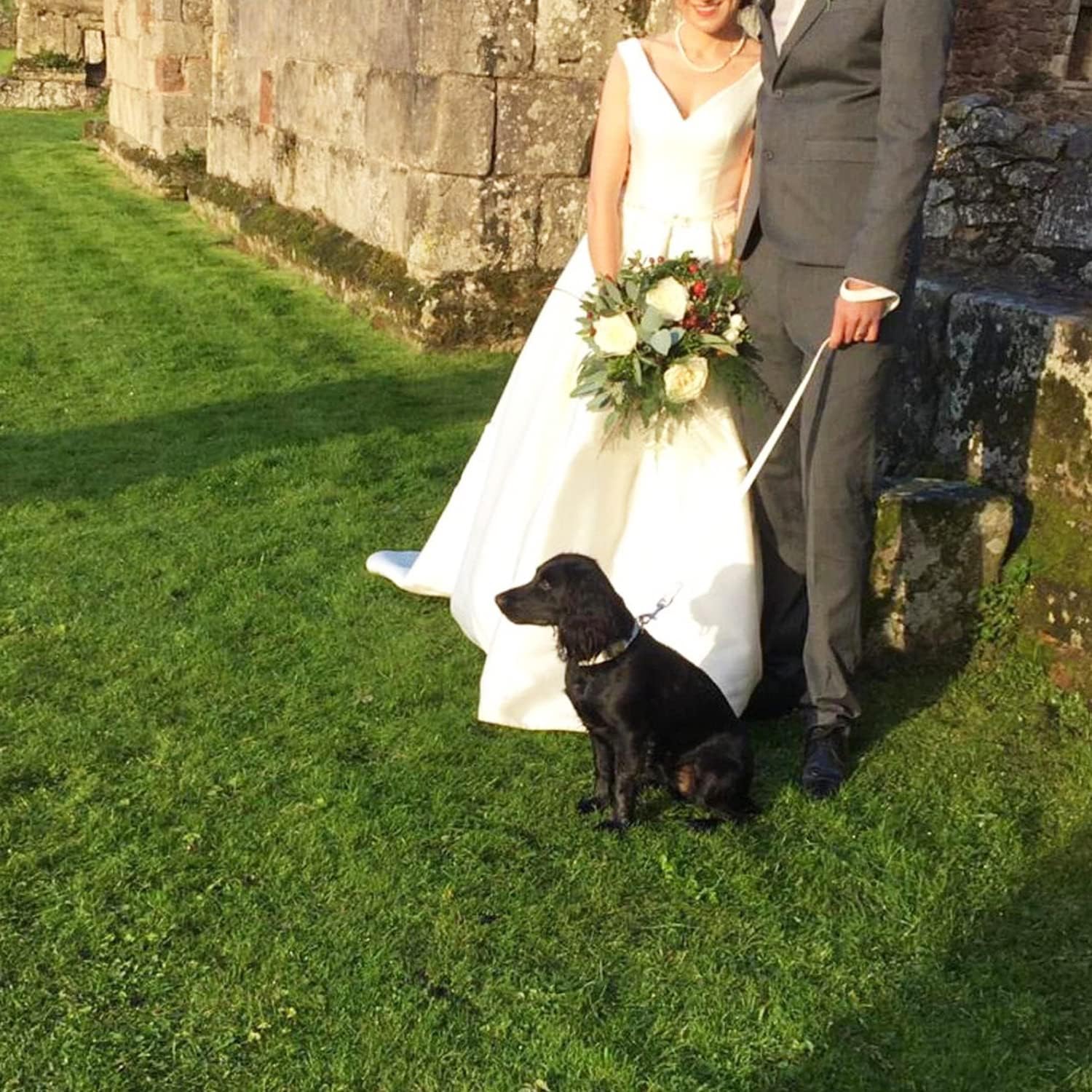 Thumbnail 2 de YUDOTE Dog Collar and Lead Set Small (S) in soft corduroy – cream white