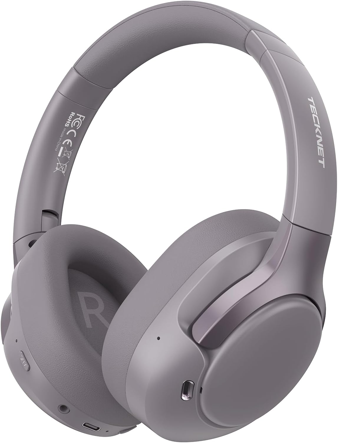 Detalle de TECKNET Active Noise Cancelling Headphones: Hybrid ANC, 70h Battery and 6 EQ Modes