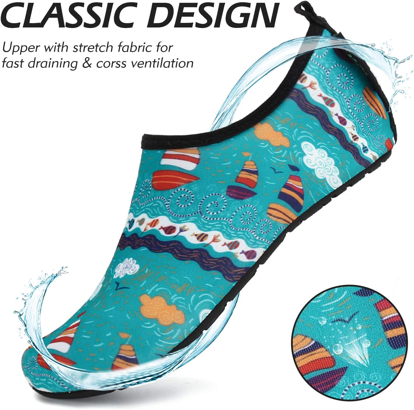 Thumbnail 2 de SAGUARO Kinder Badeschuhe (Schwimmschuhe) Schnell trocknend, rutschfeste Sohle – EU 21–35