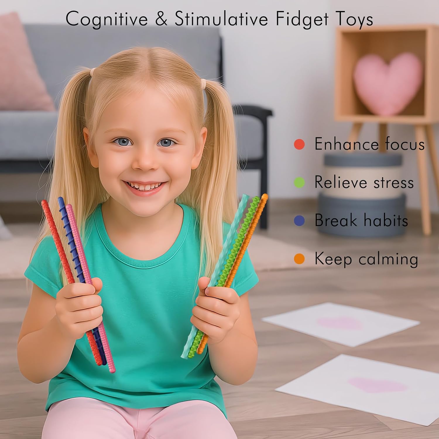 Thumbnail 2 de Sensory Fidget Sticks 6PCS for Stress Relief