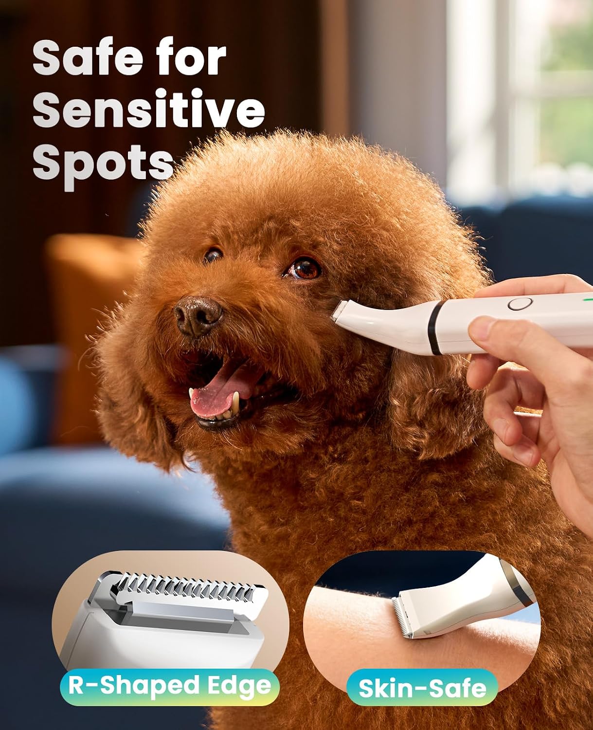 Detalle 2 de oneisall Dog Paw Trimmer 2-Blade Low Noise