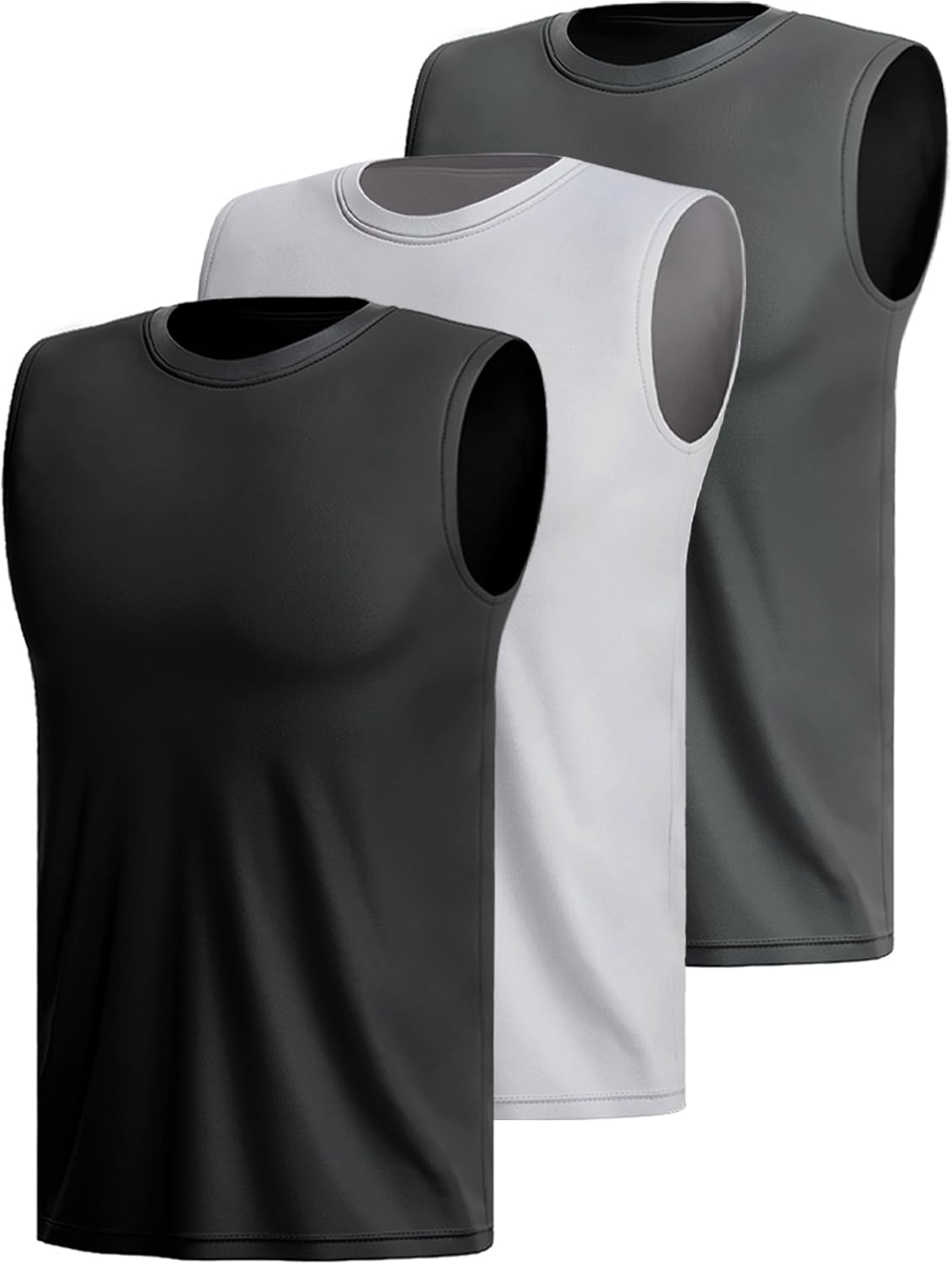 Thumbnail 6 de 3- oder 5er Pack Herren Sport Tank Top aus Polyester – ärmellos, atmungsaktiv & schnelltrocknend