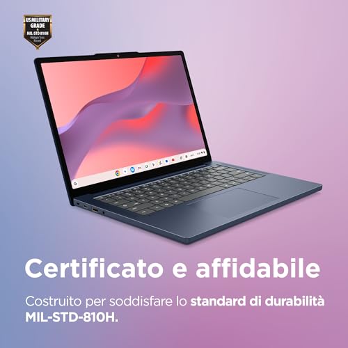Thumbnail 3 de Lenovo Chromebook 14" Notebook IPS WUXGA – 64GB SSD, 4GB RAM, Wi‑Fi 6E, ChromeOS