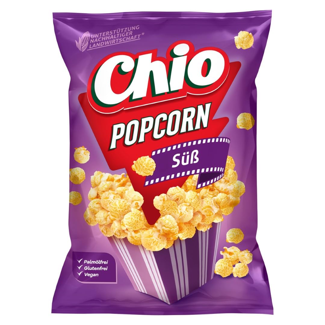 Detalle 2 de Chio Popcorn süß, 12er Pack (12 x 120 g) – knuspriges Kinoerlebnis für zuhause