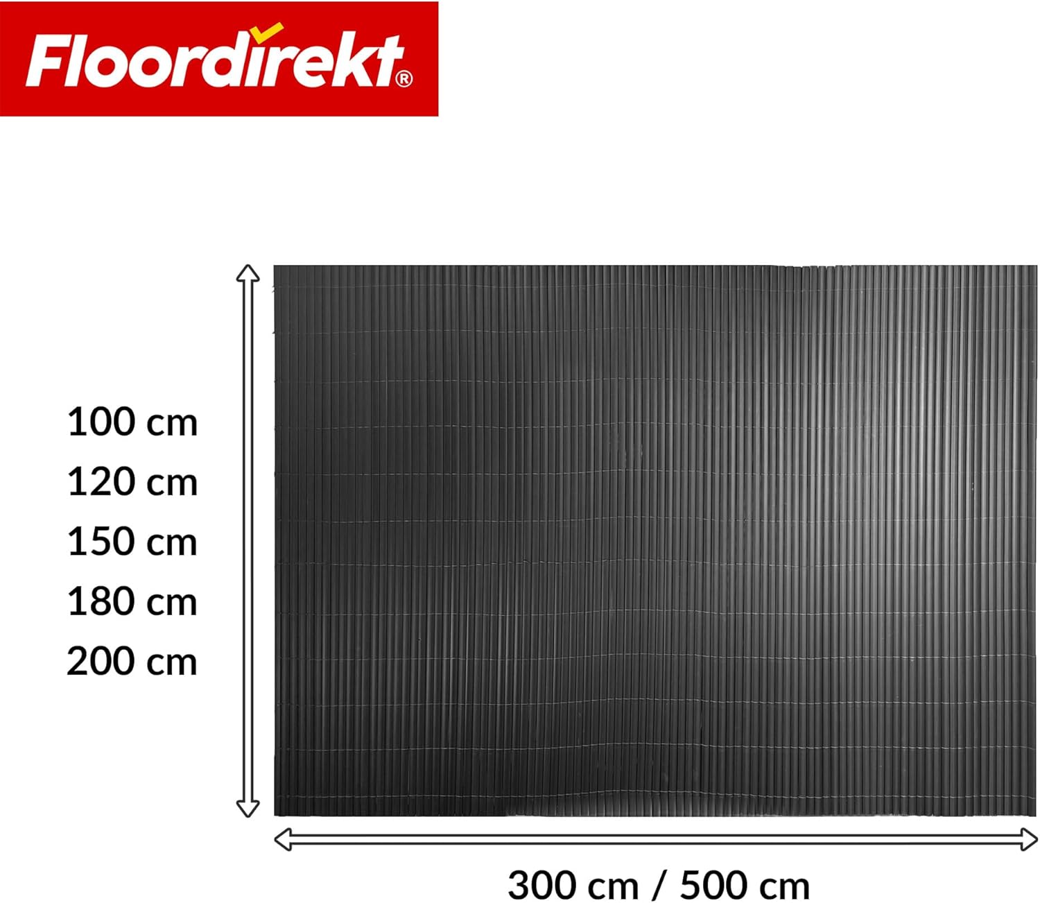 Thumbnail 2 de Floordirekt PVC Sichtschutzmatte 120 x 300 cm – Grau
